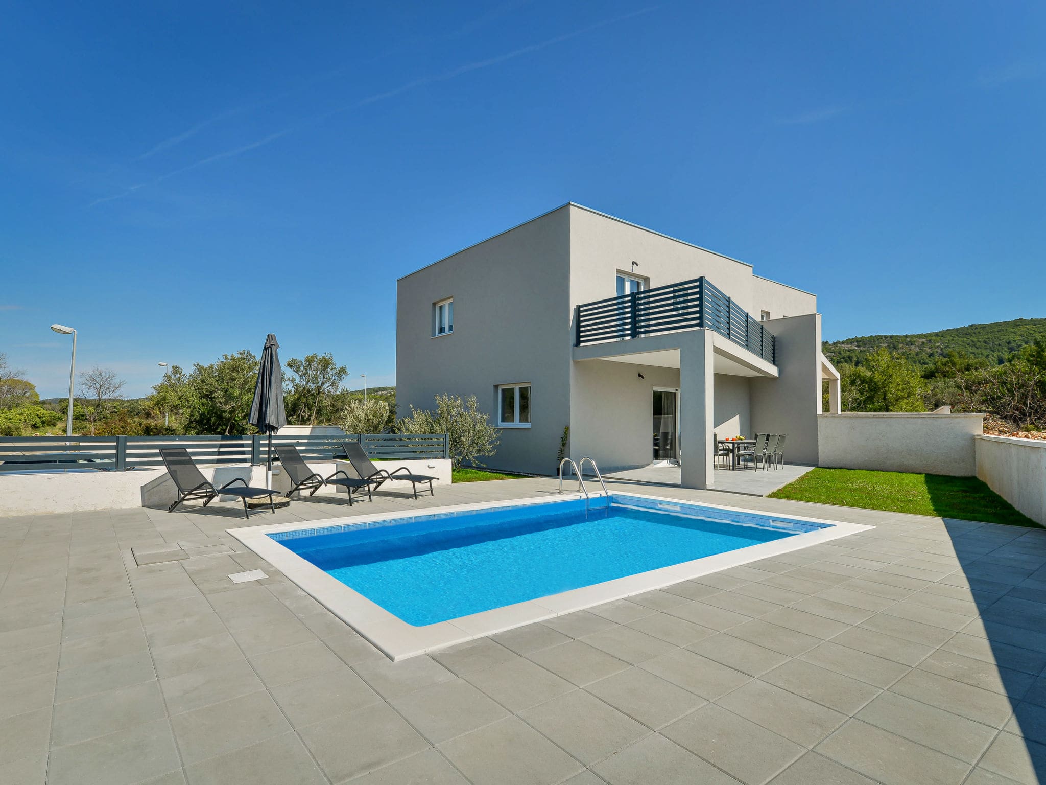 Kuca Tramontana Tribunj: Modern 4-Bedroom Villa with Heated Private Pool and Contemporary Design in Coastal Croatia