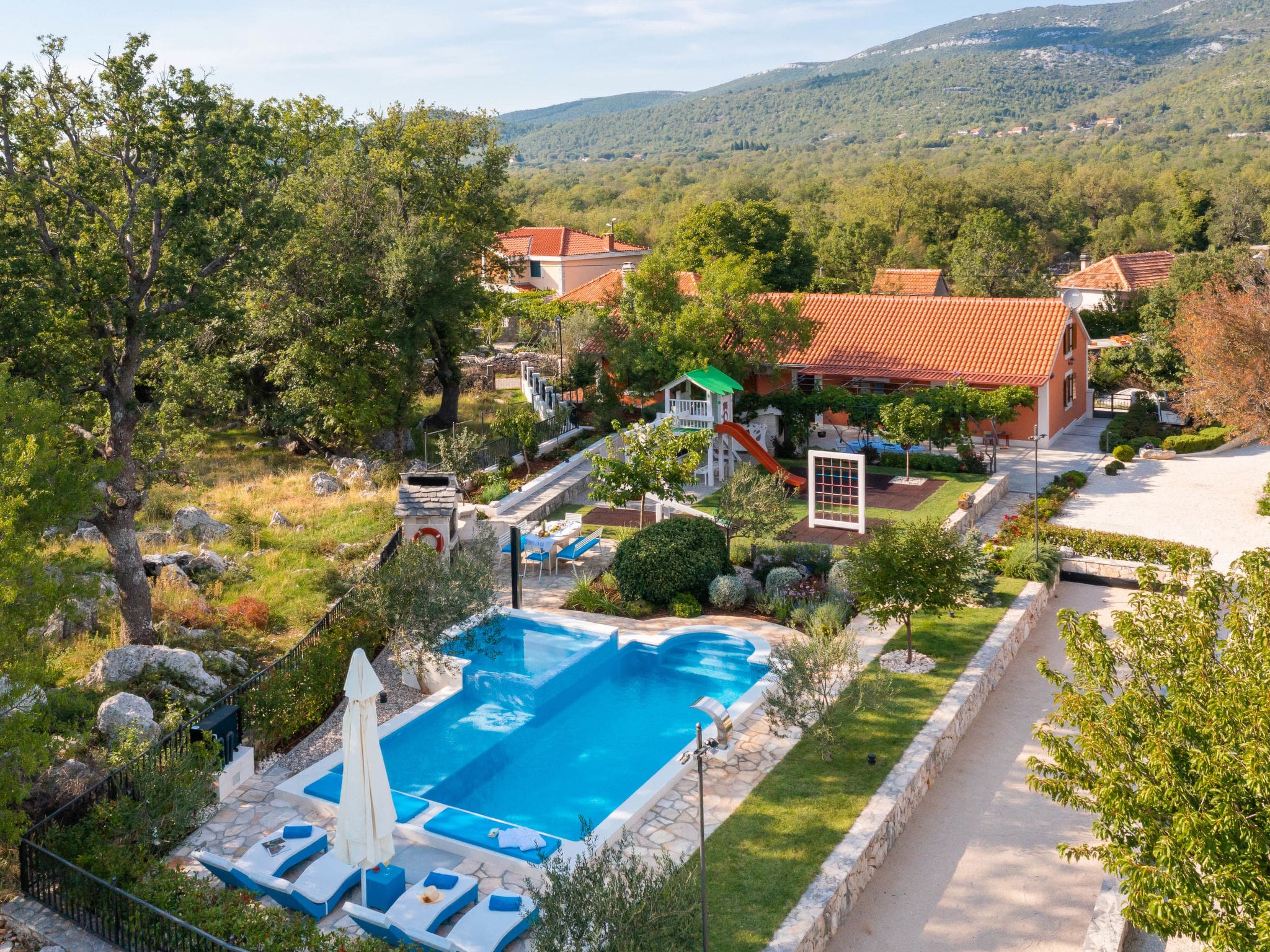 Kuca Zuvani Trogir: Modern 3-Bedroom Villa with Heated Private Pool and Sauna Near Trogir Croatia