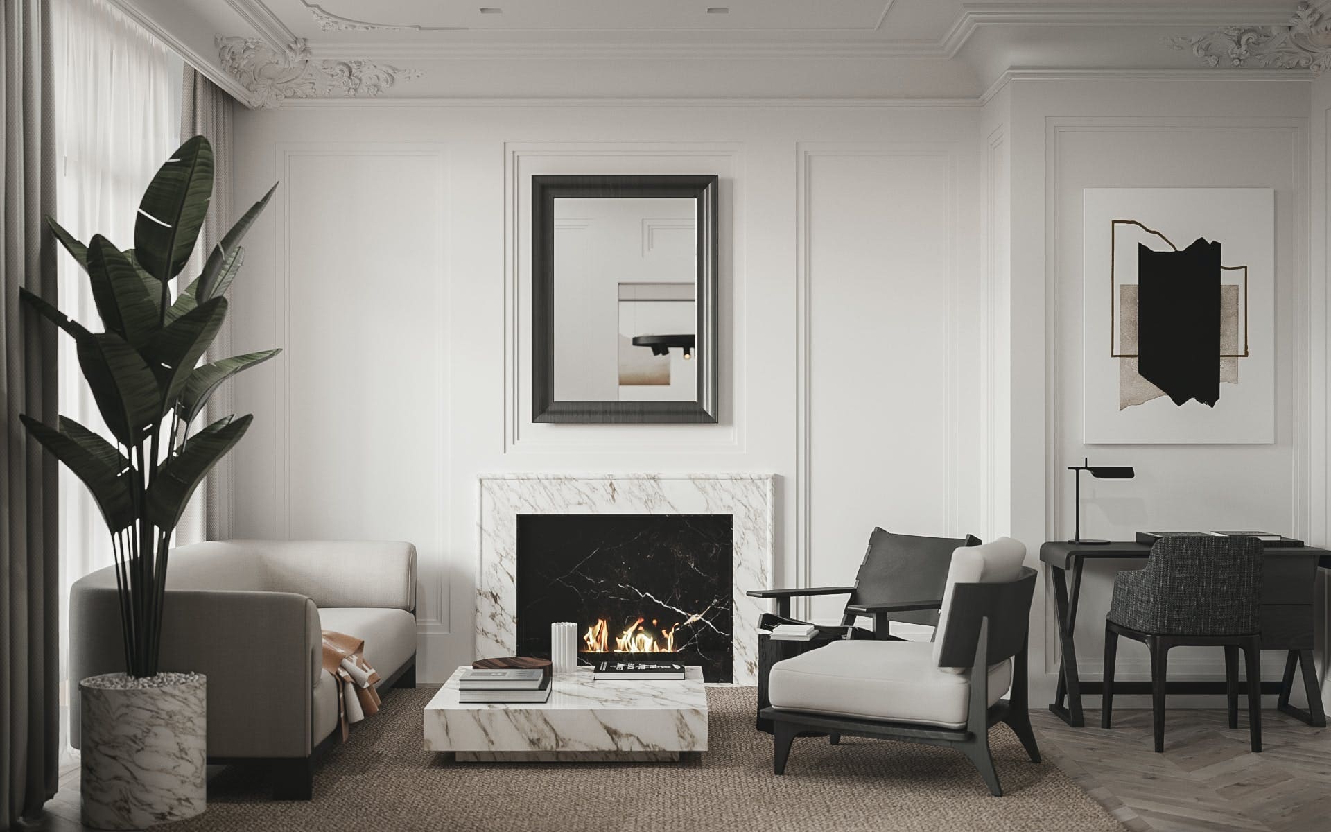 Lejlighed Amalie Nyhavn: Chic 1-Bedroom Luxury Apartment with City Views, Nyhavn