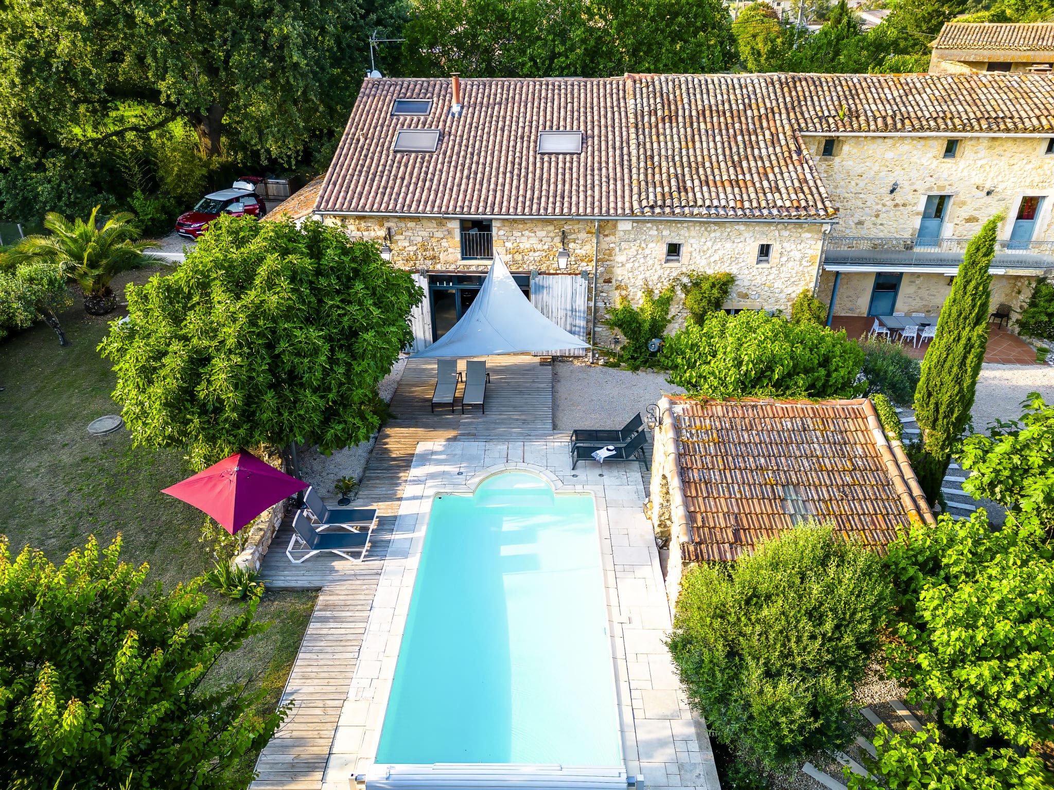 Mas Cévenol Baron: Beautifully Restored 5-Bedroom Provençal Farmhouse with Private Pool and Vineyards Near Uzès