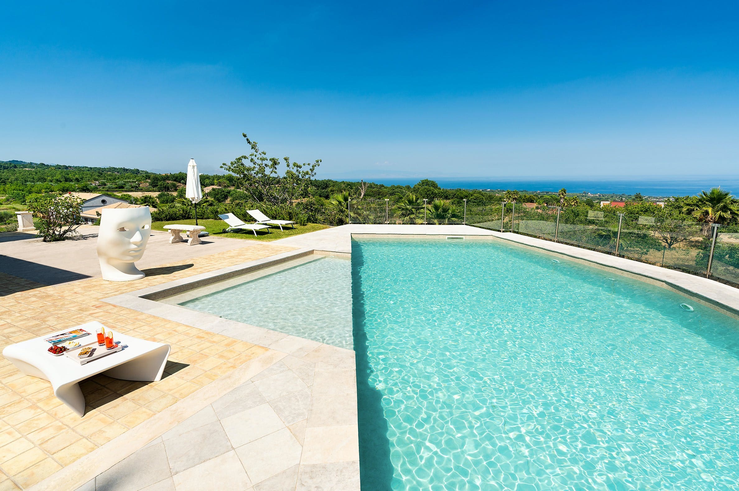 Palazzo Sirocco Etna: Luxurious 5-Bedroom Villa with Pool and Sea Views, Etna