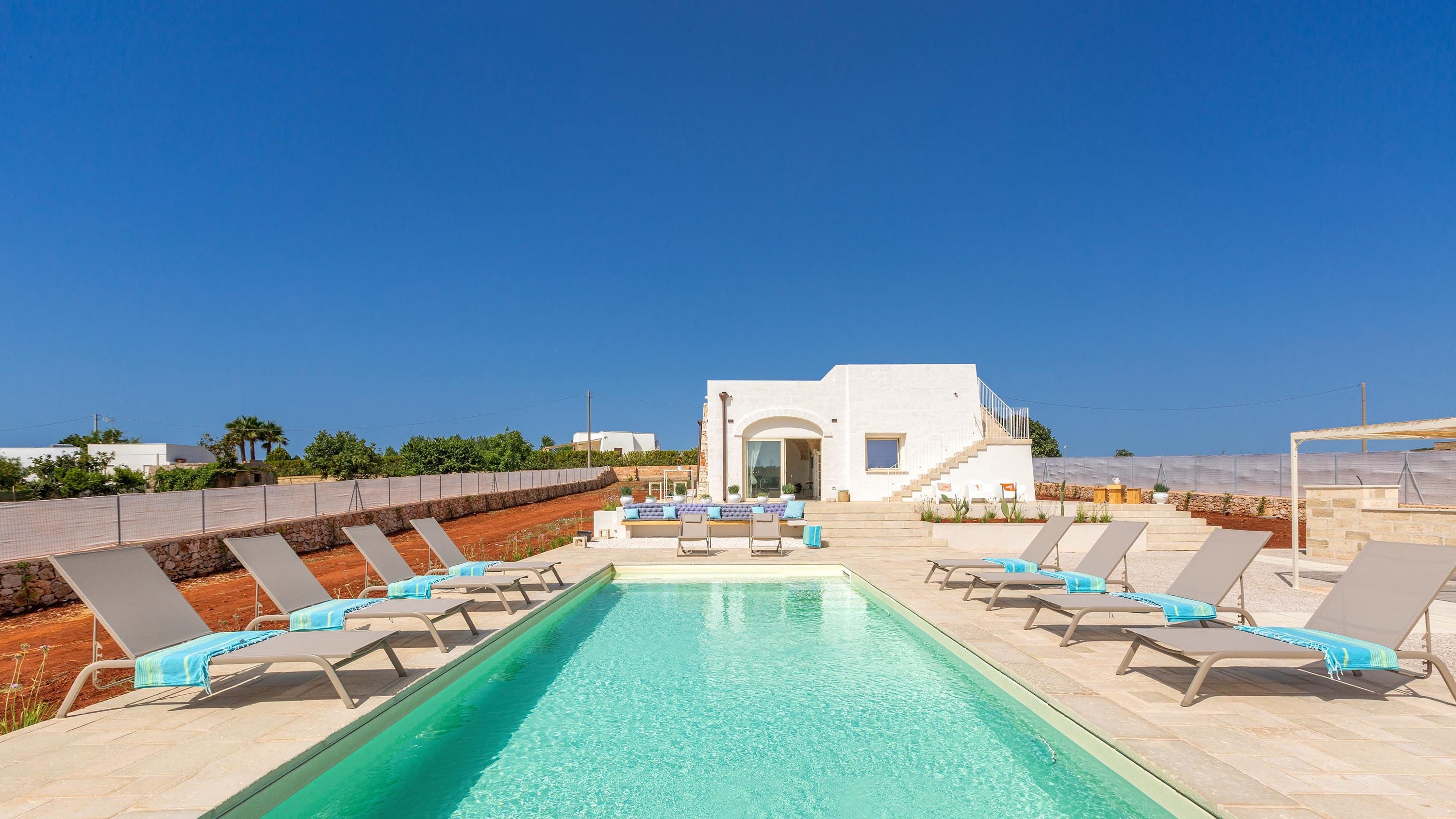 Trullo Salento Tricase Tricase: 4-Bedroom Luxury Apartment with Seaview and Pool, Tricase