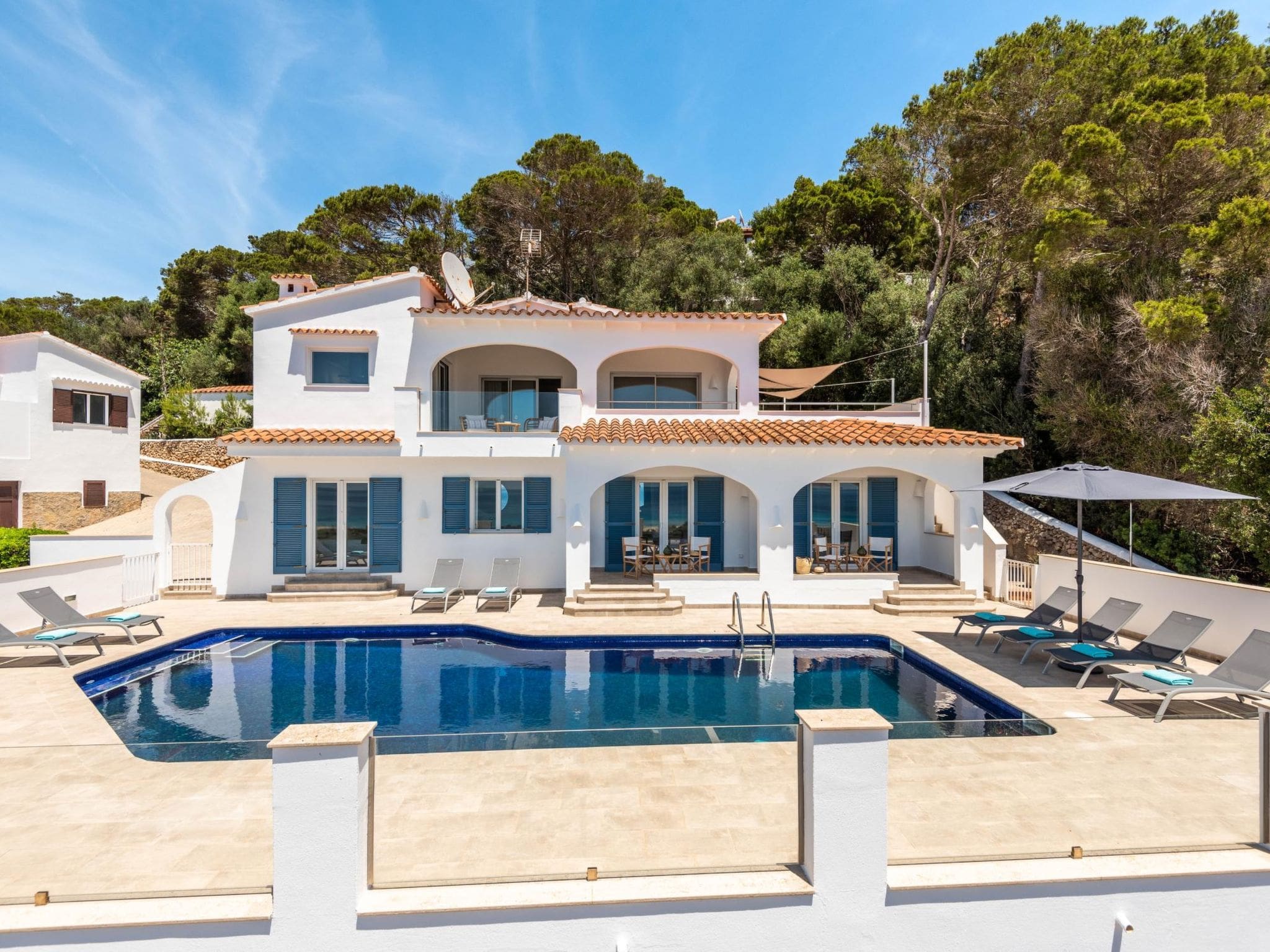 Villa Alborada Son Bou: Spectacular 5-Bedroom Beachfront Villa with Private Pool and Sea Views in Menorca