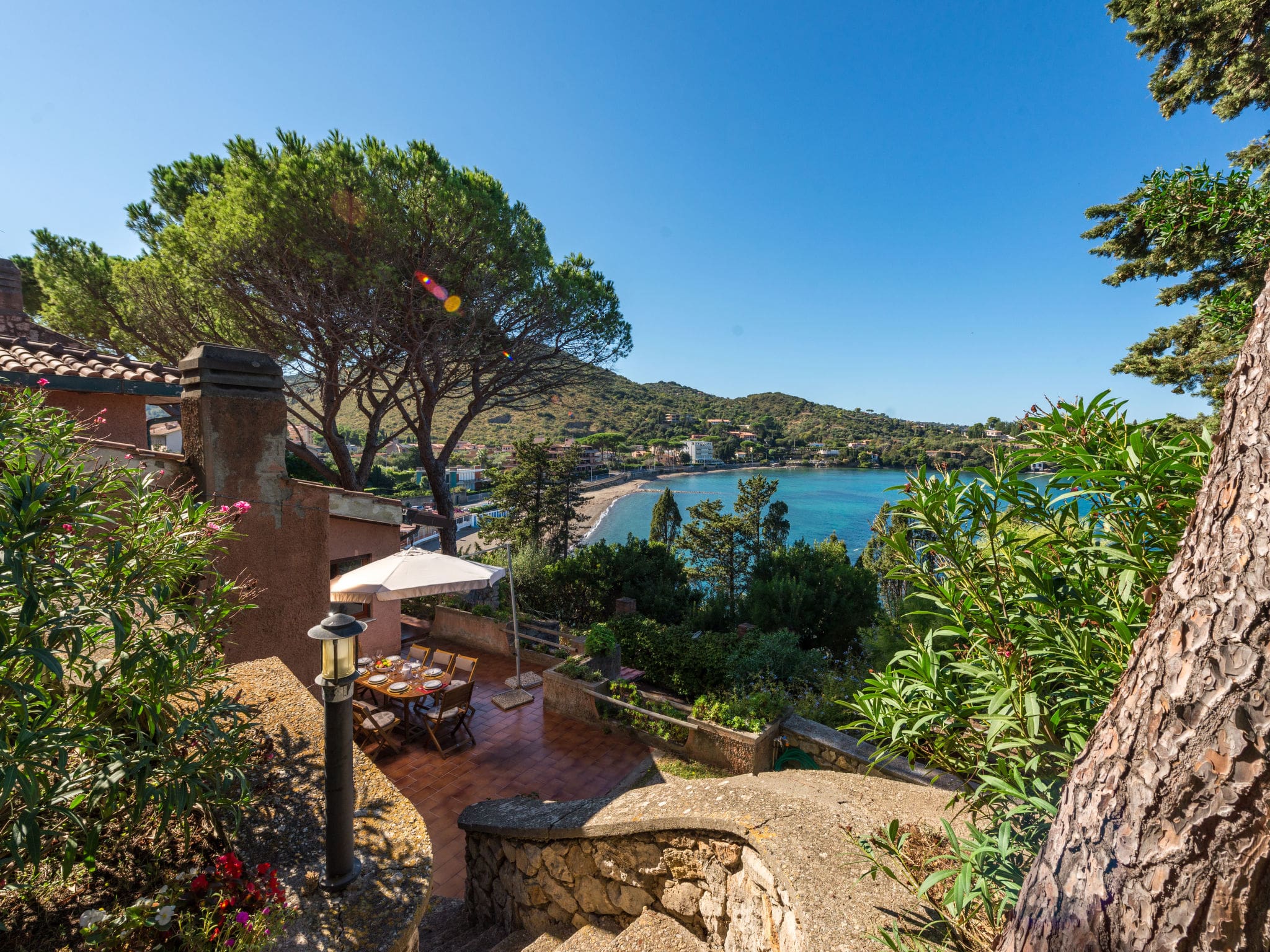 Villa Argentario Stefano: Spectacular 5-Bedroom Mediterranean Villa with Panoramic Sea Views and Terraced Gardens