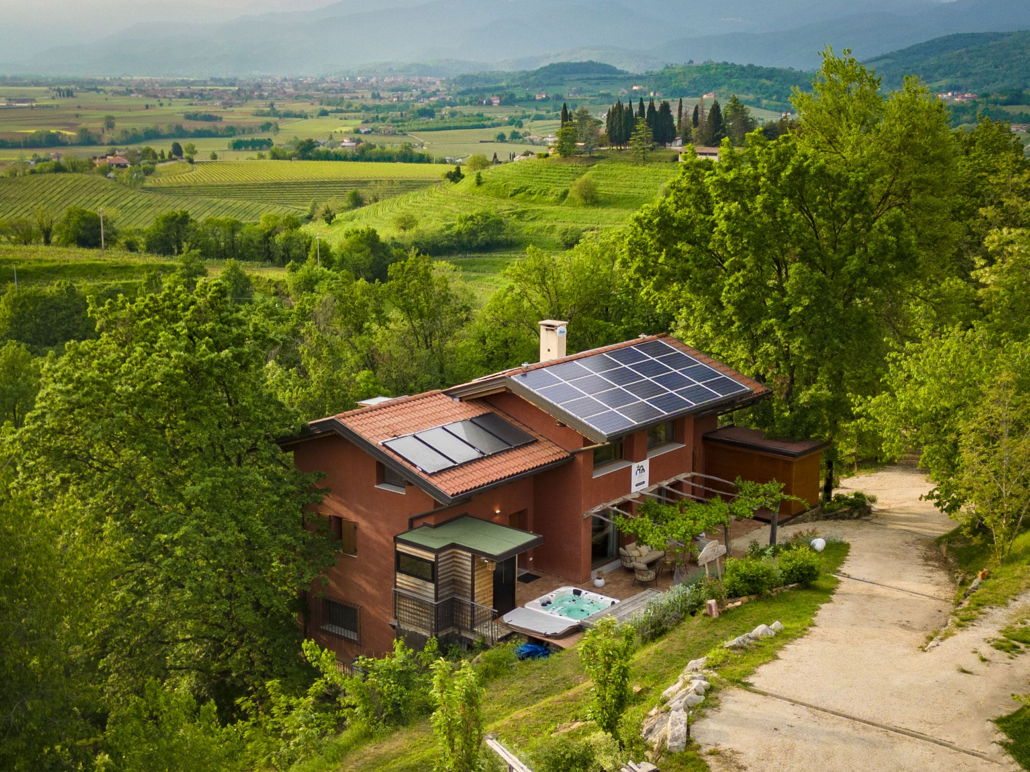 Villa Bora Cividale: Sophisticated 3-Bedroom Wellness Villa with Private Sauna and Mountain Views in Historic Friuli Region