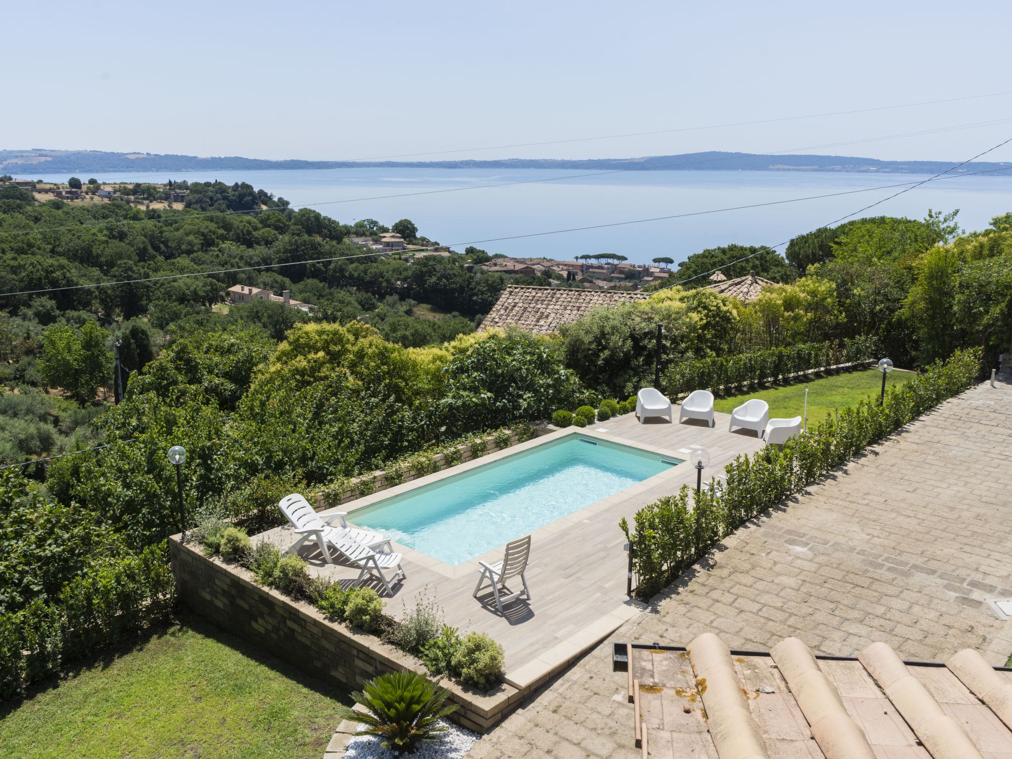 Villa Bracciano Trevignano: Spectacular 8-Bedroom Lakeside Villa with Private Pool Near Lake Bracciano Rome