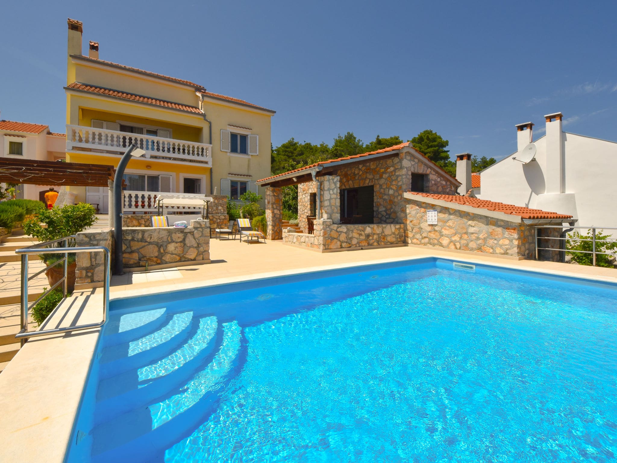 Villa Bura Iž: Stunning 4-Bedroom Beachfront House with Private Pool and Panoramic Sea Views