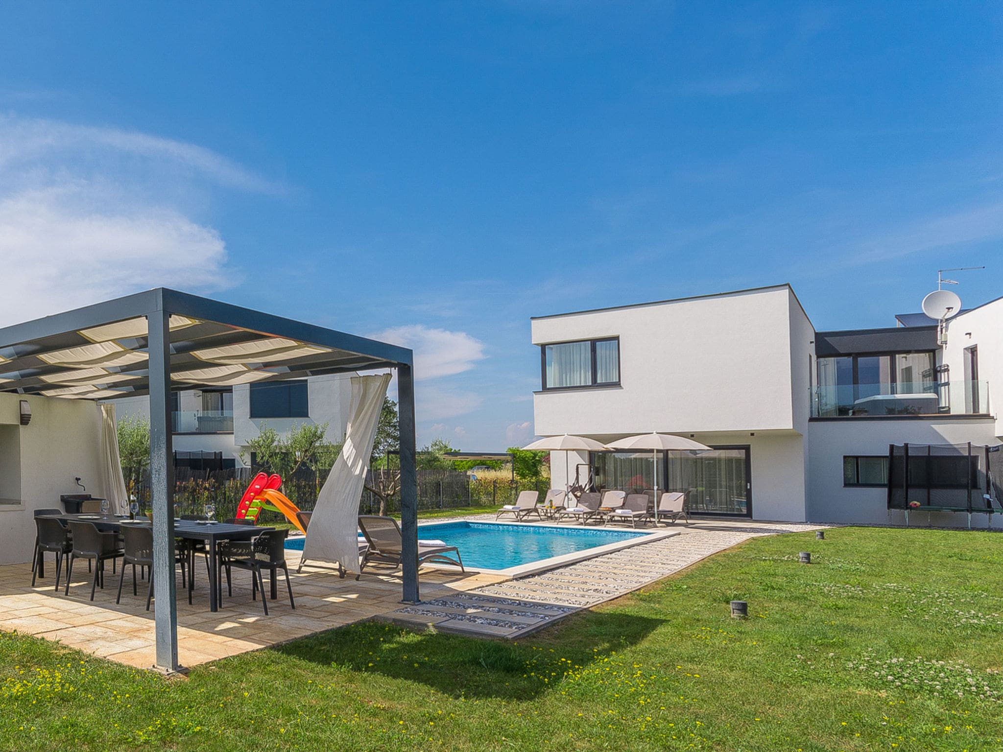 Villa Bura Novigrad: Modern 4-Bedroom Villa with Private Heated Pool and Spa Features in Istrian Peninsula Croatia
