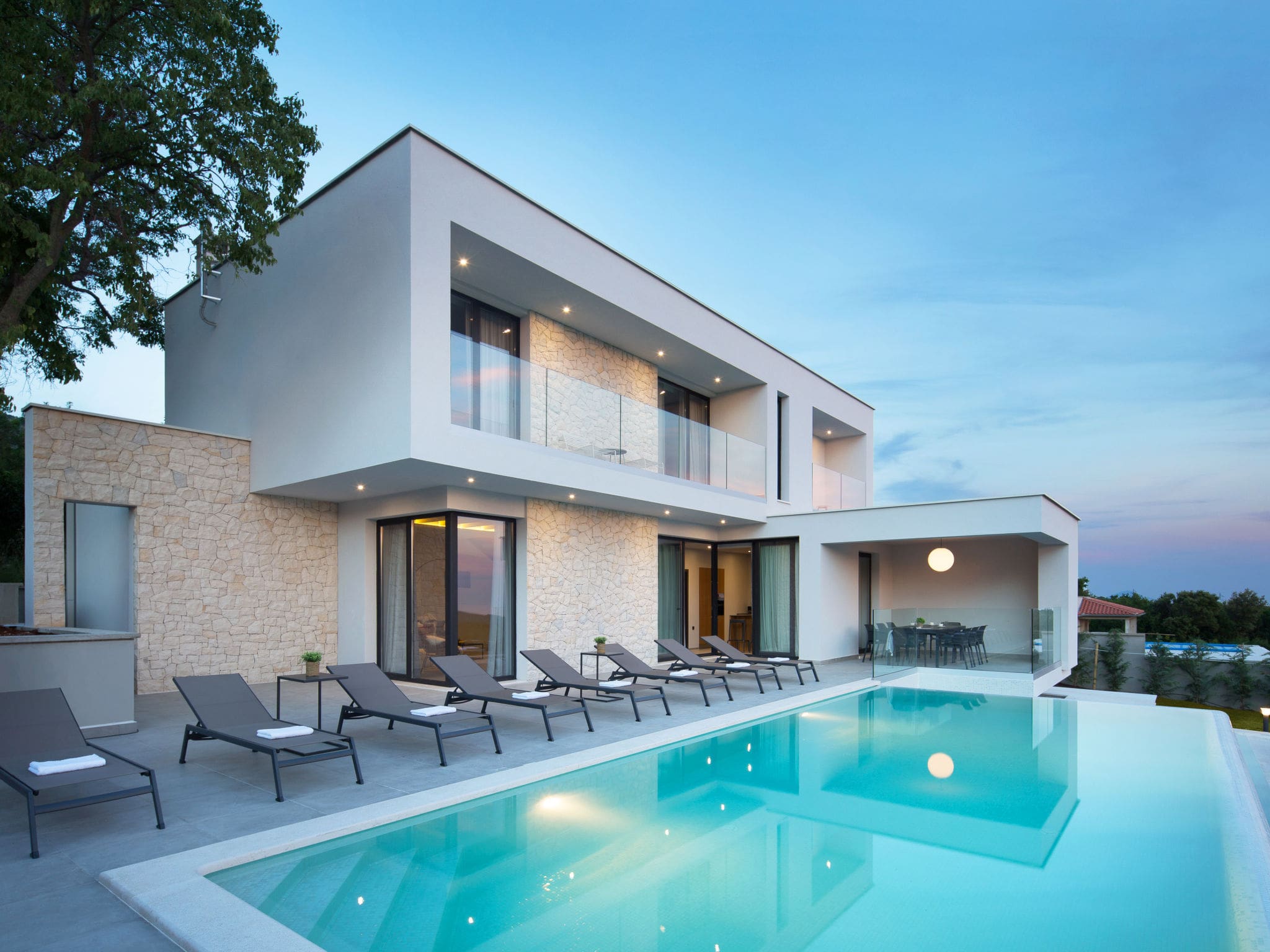 Villa Bura Rabac: Modern 3-Bedroom Villa with Private Pool and Stunning Sea Views in Istrian Countryside