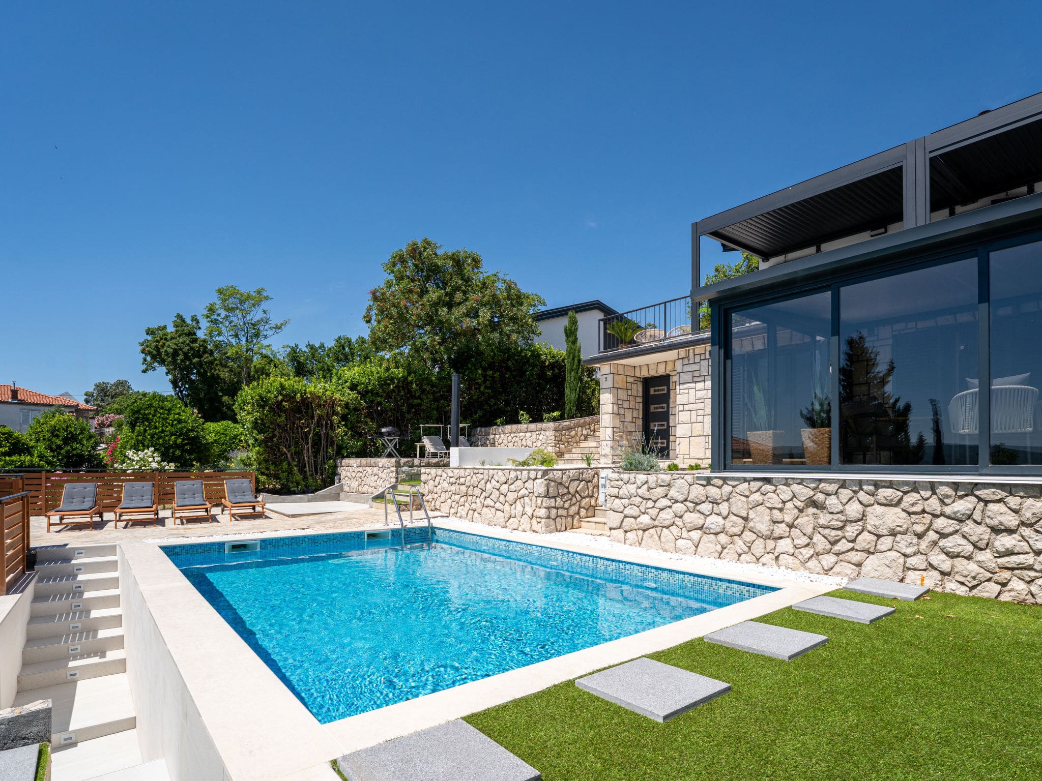 Villa Bura Selce: Stunning 5-Bedroom Luxury Villa with Private Pool and Sea Views Near Adriatic Coast