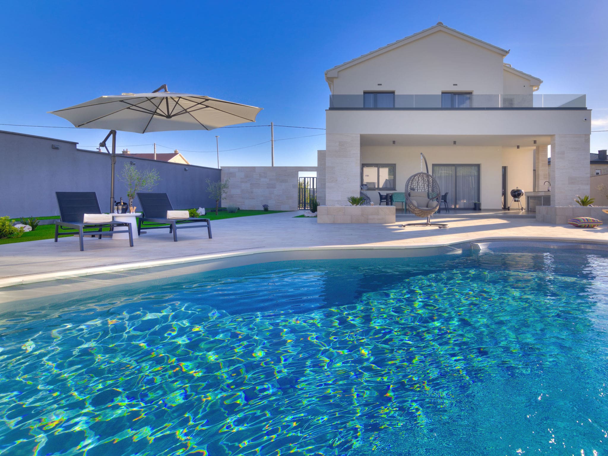 Villa Bura Vinodolski: Stunning 4-Bedroom Modern Villa with Heated Pool and Sauna Near Croatian Coast
