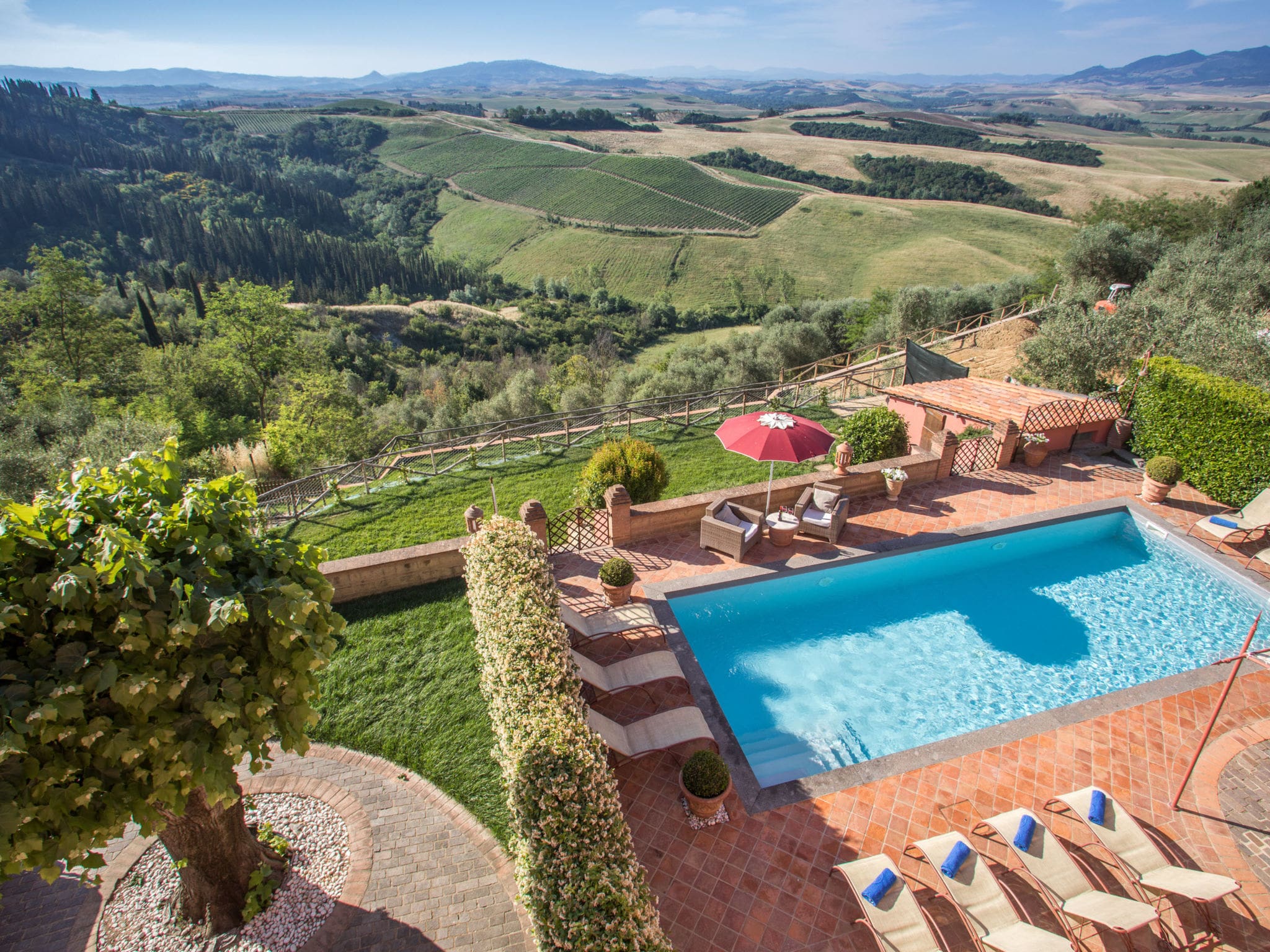 Villa Fabbrica Peccioli: Spacious 5-Bedroom Art Nouveau Villa with Private Pool and Panoramic Views in Tuscan Countryside