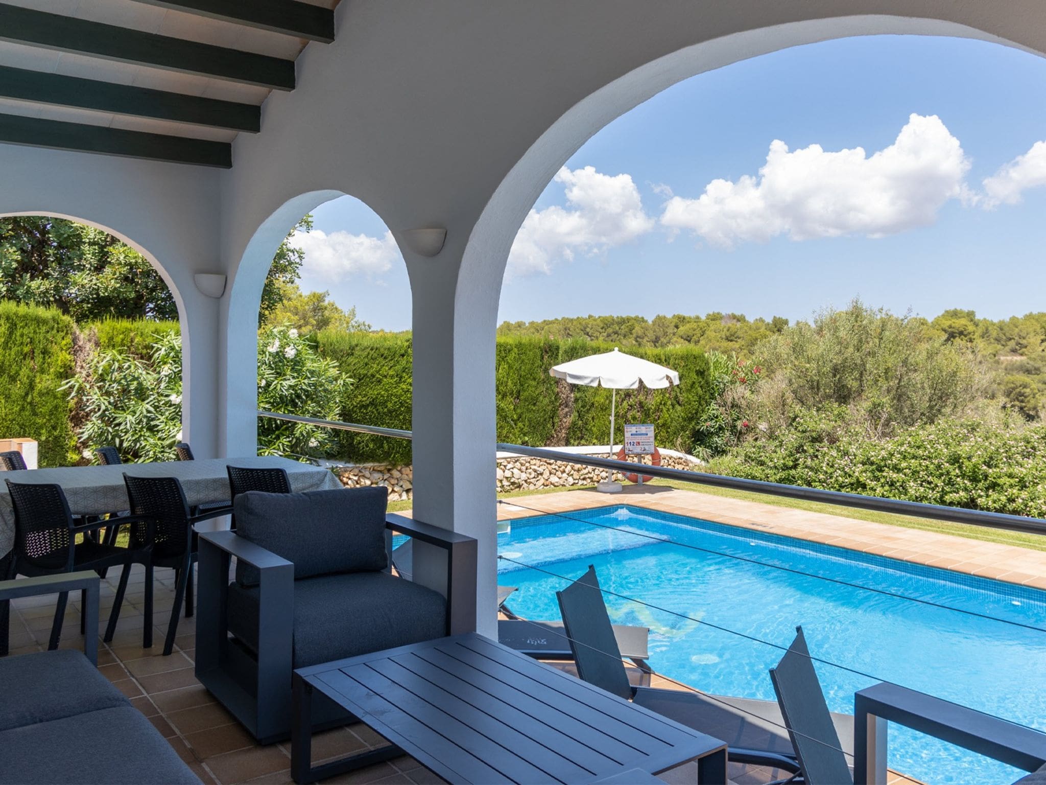 Villa Favaret Son Bou: Stunning 3-Bedroom Contemporary Villa with Private Pool and Hilltop Position in Menorca