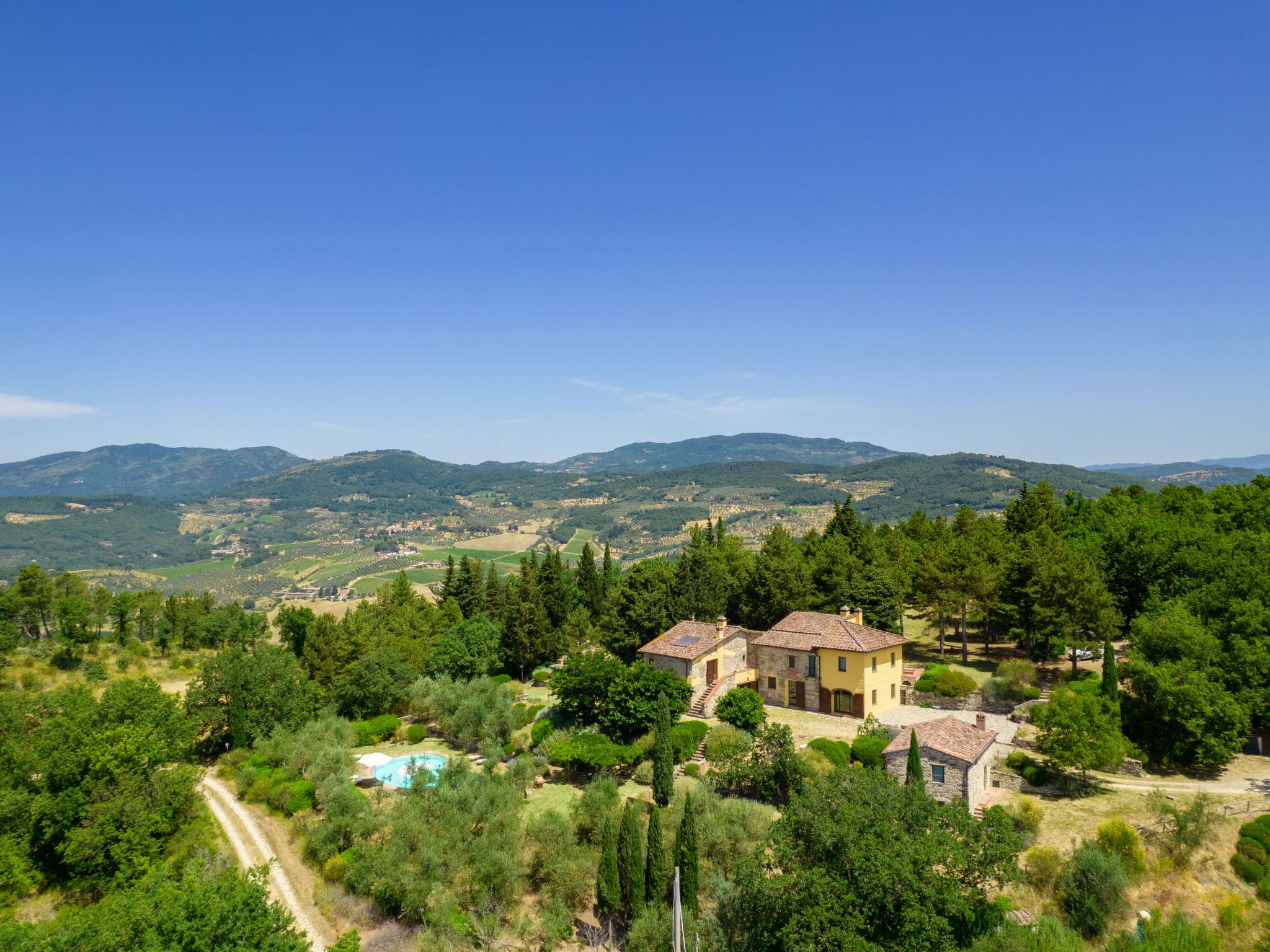 Villa Fiesolana Florence: Spectacular 6-Bedroom Historic Tower Villa with Private Pool and Panoramic Hills Views in Tuscany