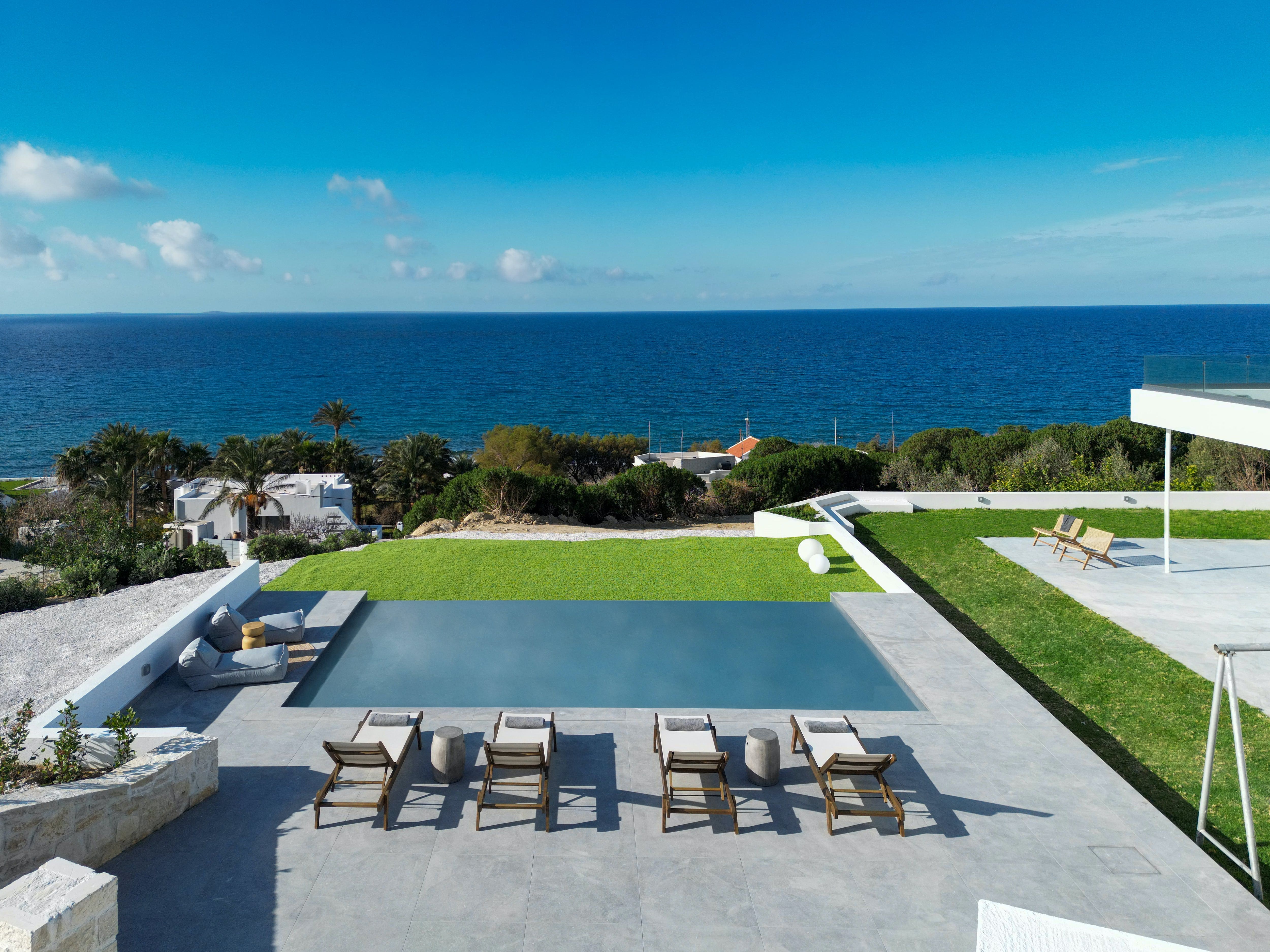 Villa Koutsounari Lasithi Lasithi: Chic 3-Bedroom Apartment with Seaview and Pool, Lasithi