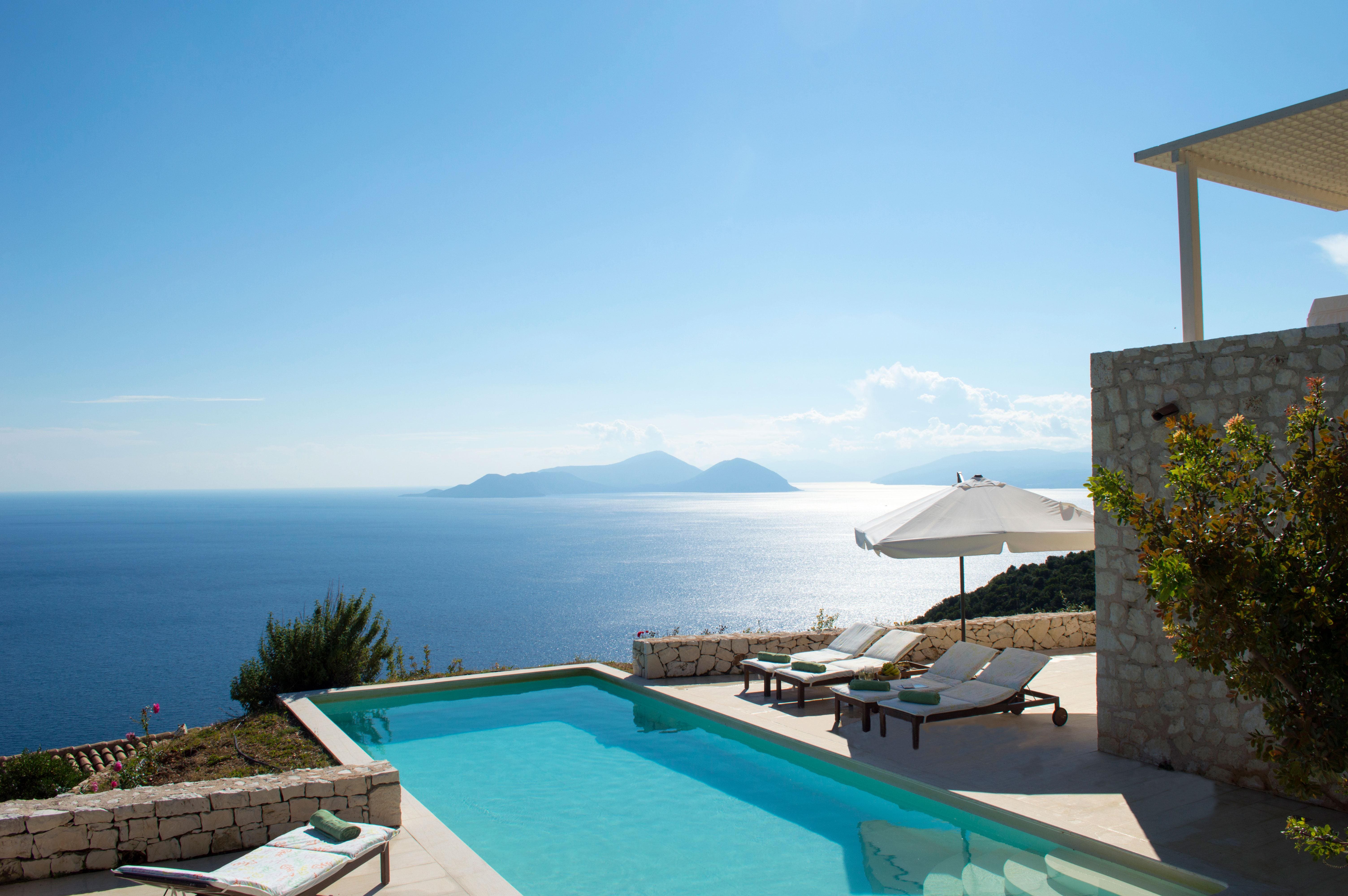 Villa Lefkada Meltemi Lefkada: Luxury 3-Bedroom Apartment with Seaview and Pool, Lefkada