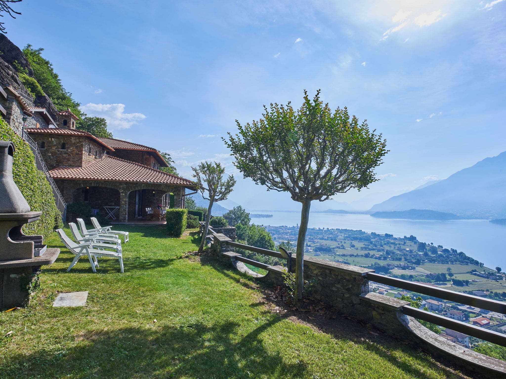Villa Legnone Dongo: Spacious 5-Bedroom Traditional Villa with Panoramic Lake Views and Mountain Backdrop in Northern Italy