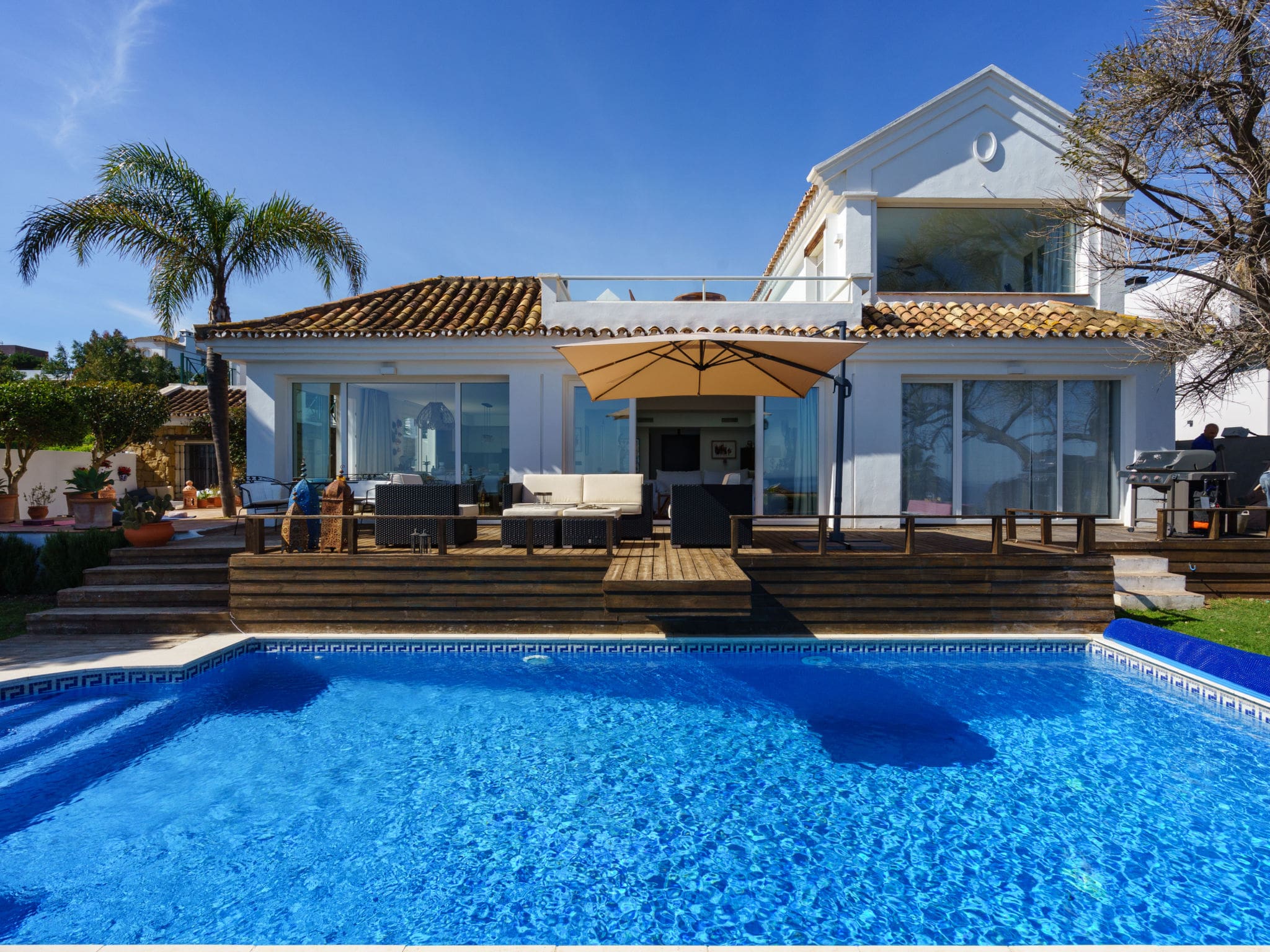Villa Levante Manilva: Luxury 4-Bedroom Villa with Private Pool and Sea Views in Costa del Sol Spain