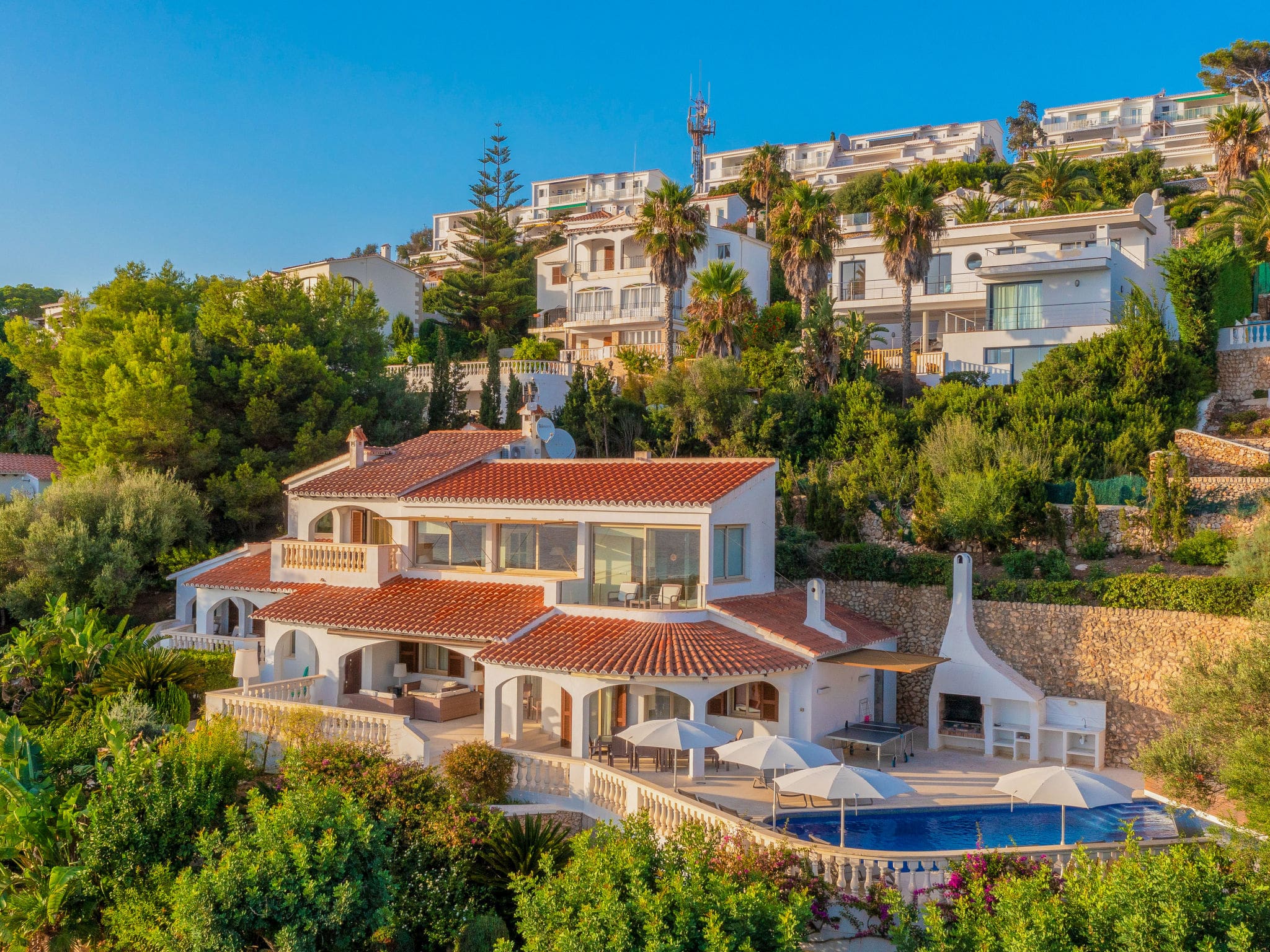 Villa Llevant Son Bou: Stunning 6-Bedroom Luxury Villa with Private Pool and Sea Views in Menorca Spain