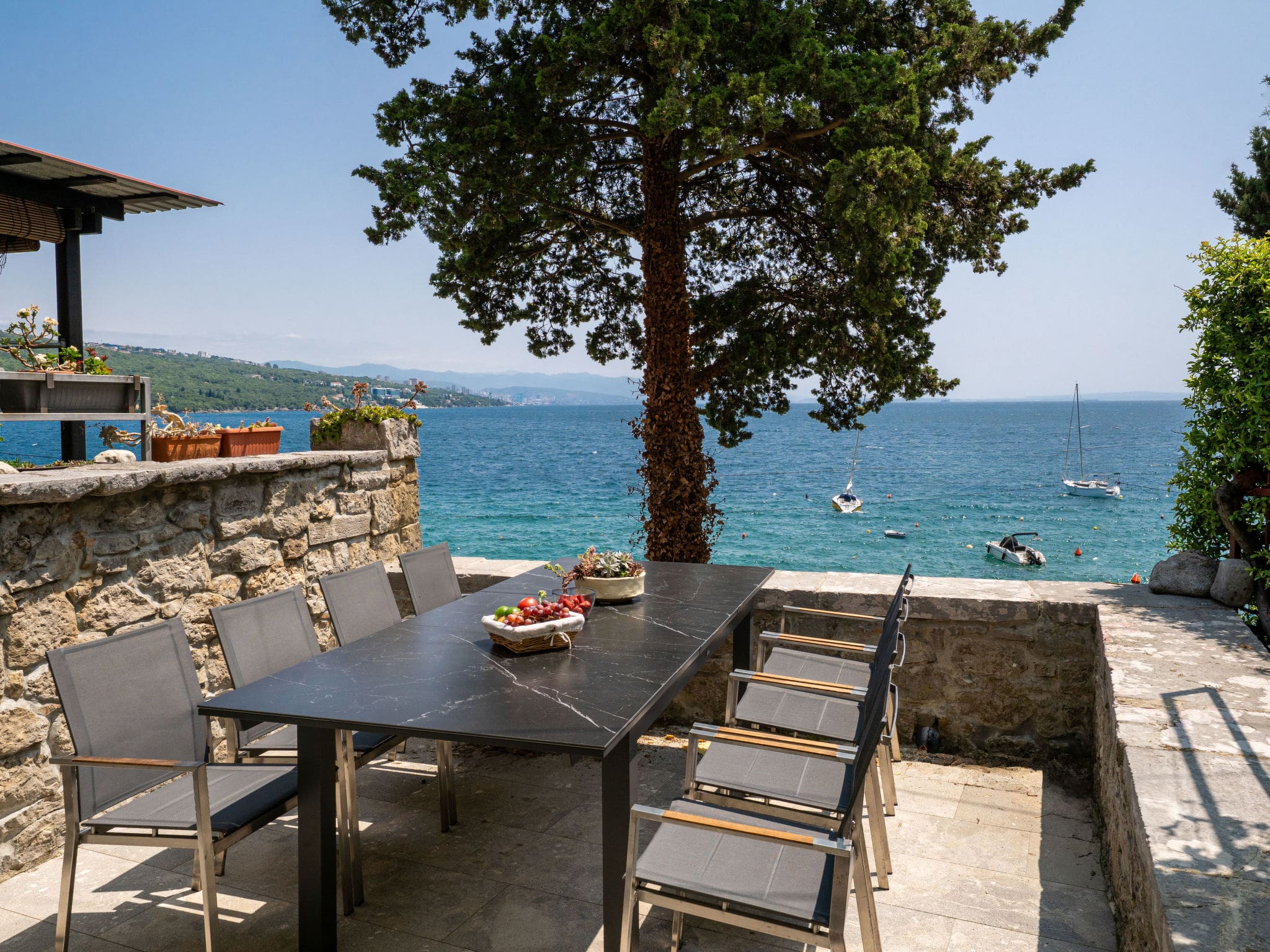 Villa Lovran Opatija: Stunning 4-Bedroom Beachfront Villa with Sea Views and Garden Terrace Just Steps from Beach