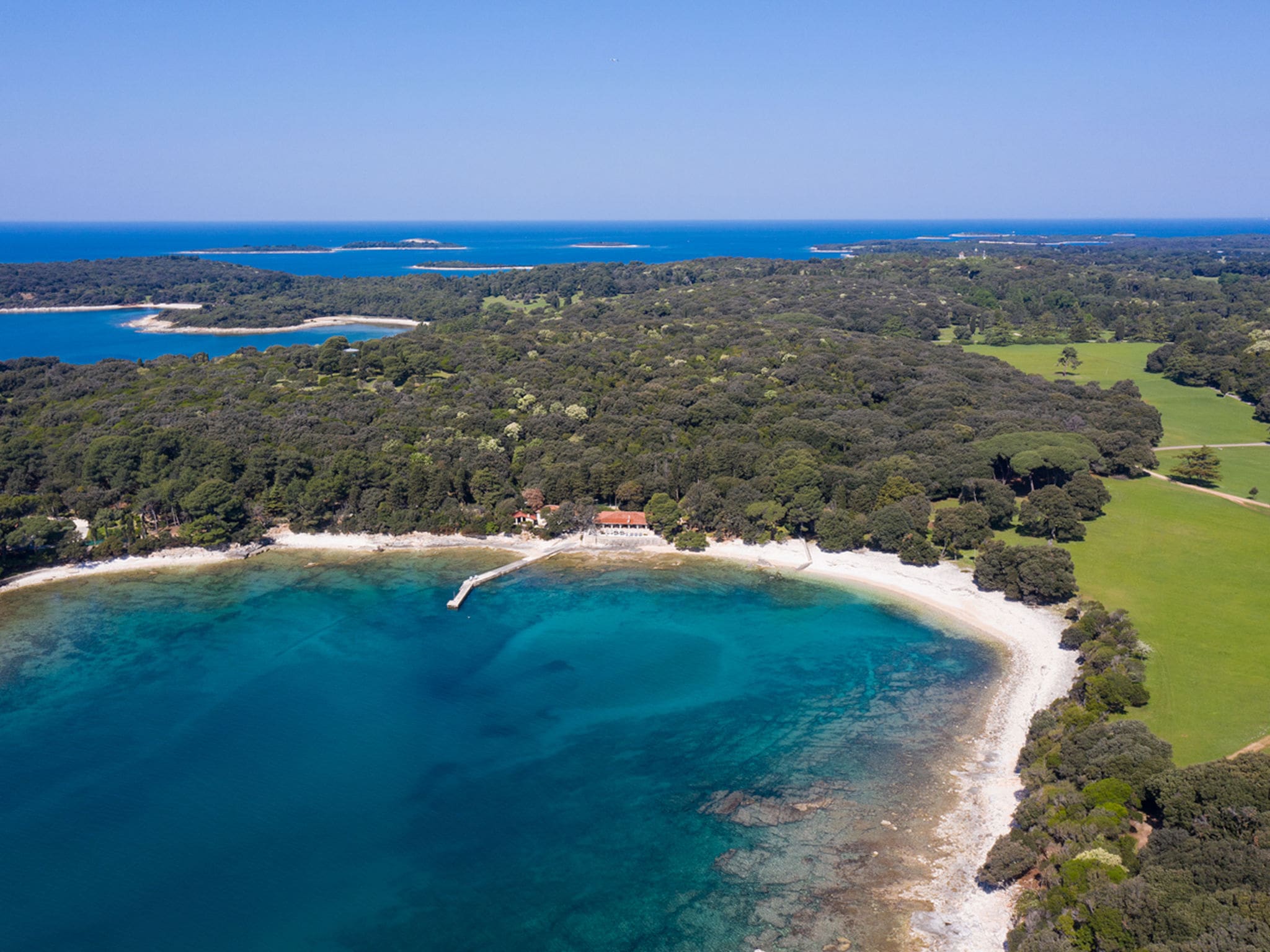 Villa Lovrečica Fažana: Stunning Beachfront Luxury Villa with Direct Beach Access and Sea Views in National Park Setting