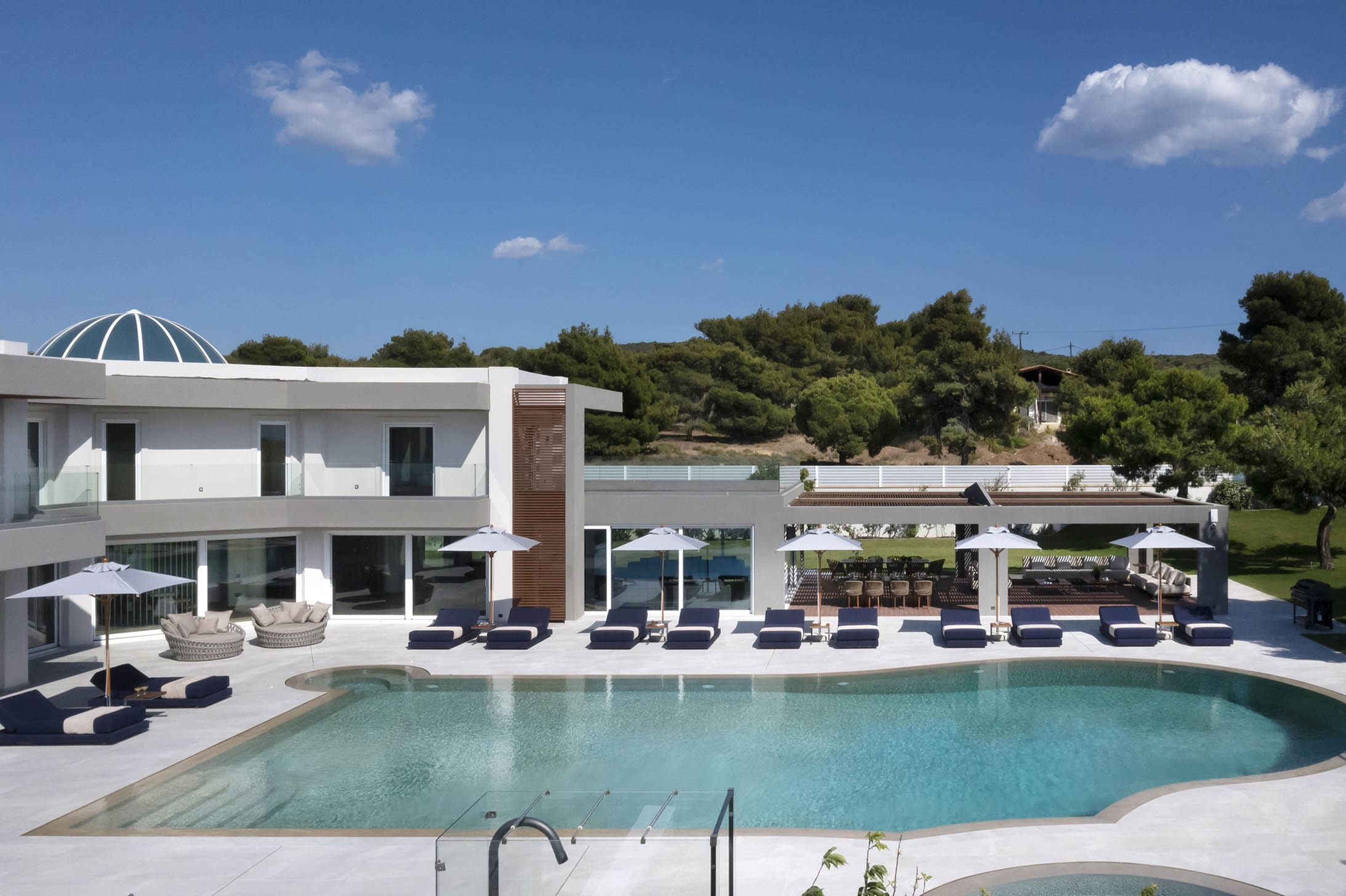 Villa Meltemi Corinthia: Luxury 9-Bedroom Villa with Tennis Court and Seaview, Corinthia