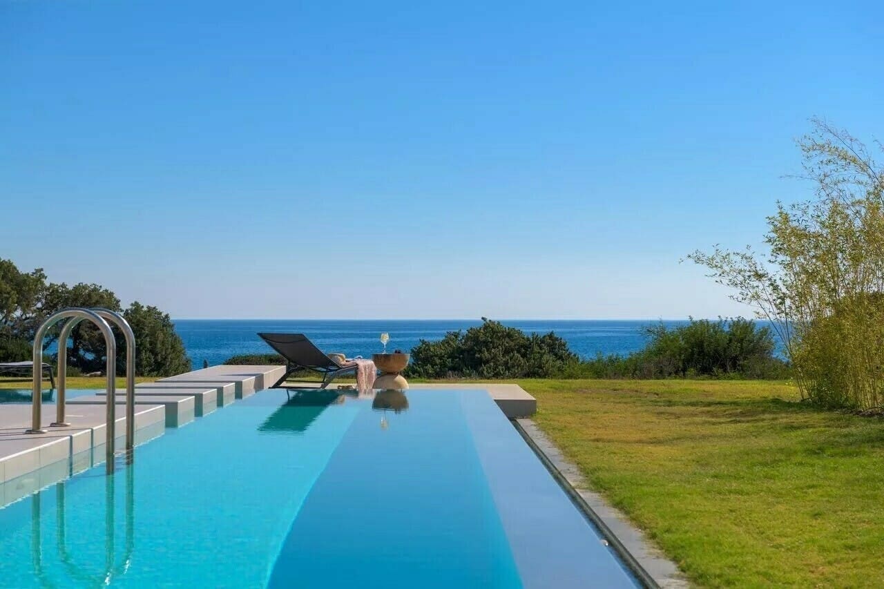 Villa Meltemi Gennadi: Elegant 4-Bedroom Villa with Sea Views and Pool, Rhodes