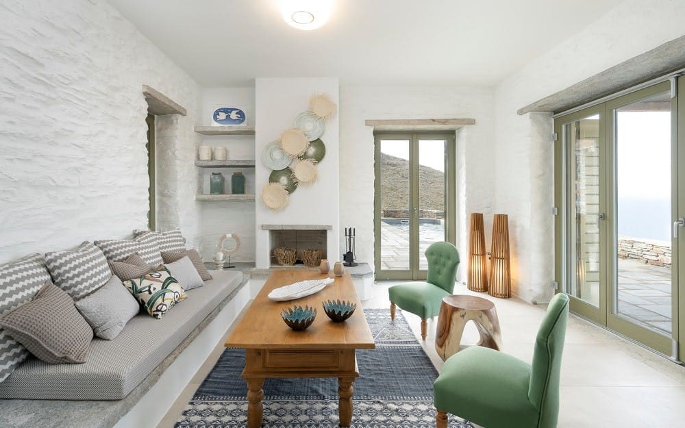 Villa Meltemi Kea: Elegant 3-Bedroom Apartment with Seaview and Pool, Kea