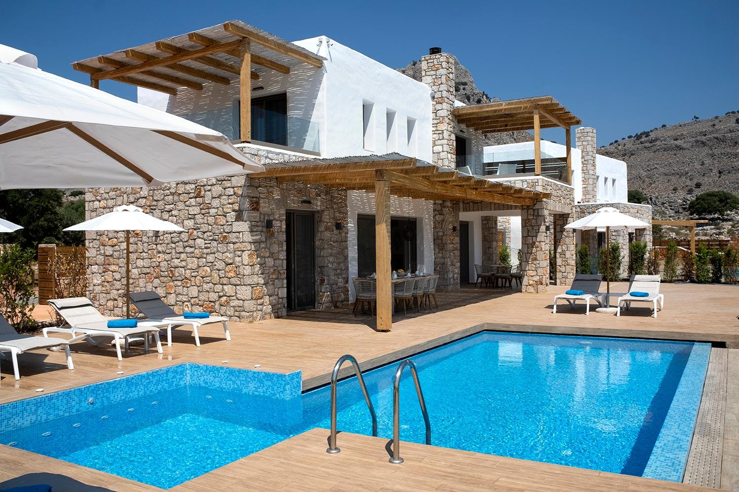 Villa Meltemi Lindos Lindos: Luxury 3-Bedroom Apartment with Sea View and Pool, Lindos