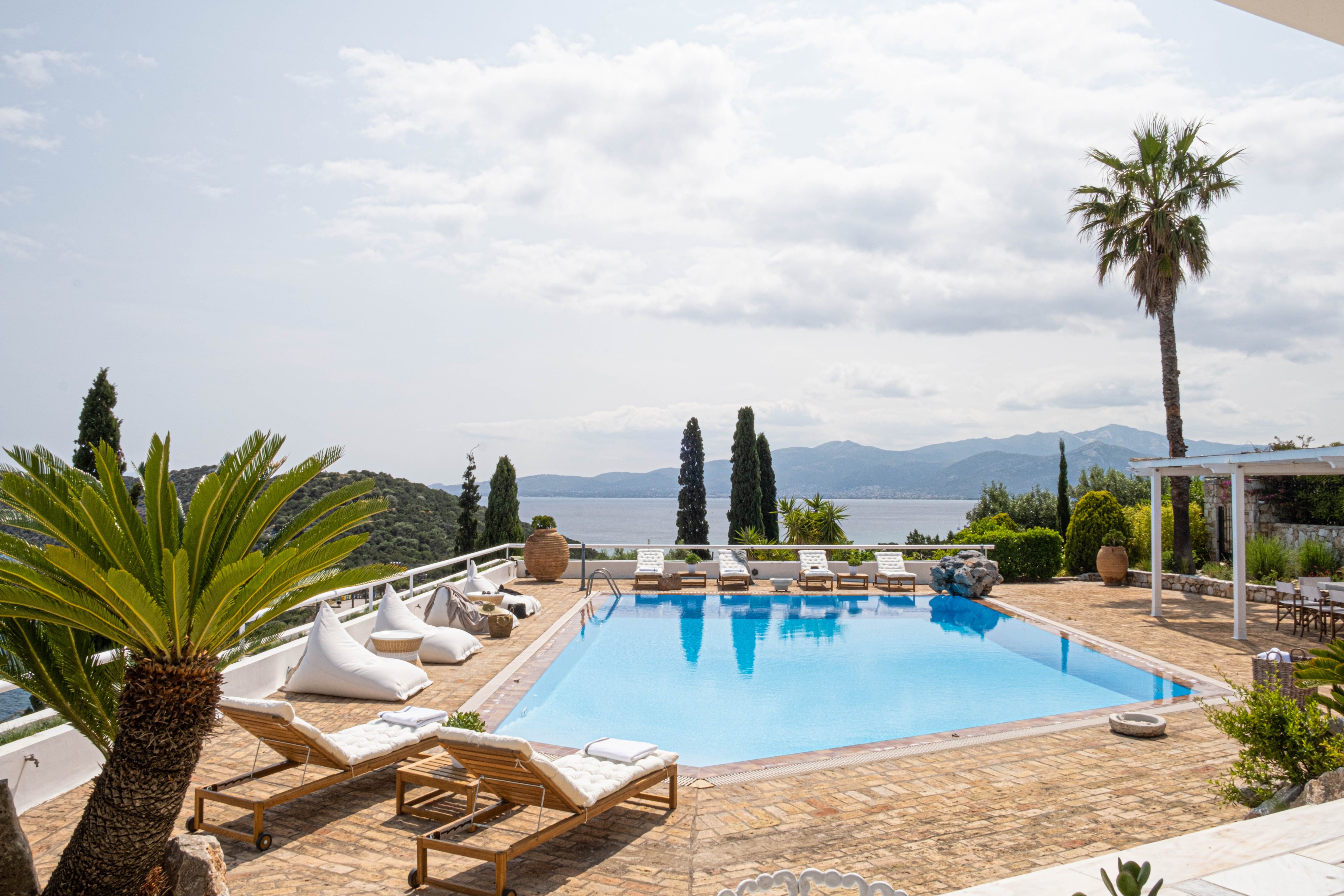 Villa Meltemi Marathon: Luxury 4-Bedroom Villa with Seaview and Pool, East Attica