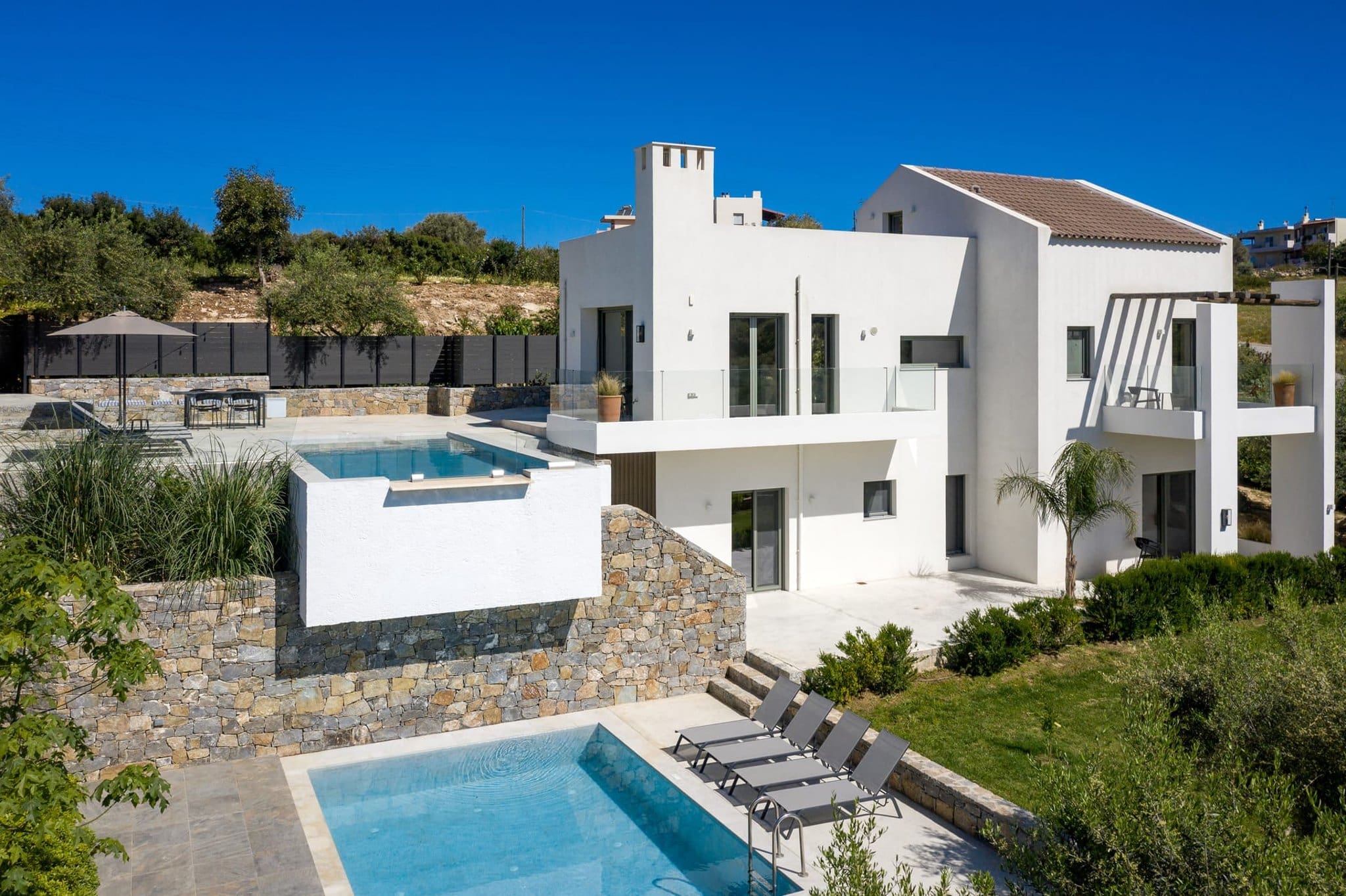 Villa Meltemi Rethymno Rethymno 6: Exquisite 4-Bedroom Villa with Dual Pools and Sea Views, Rethymno