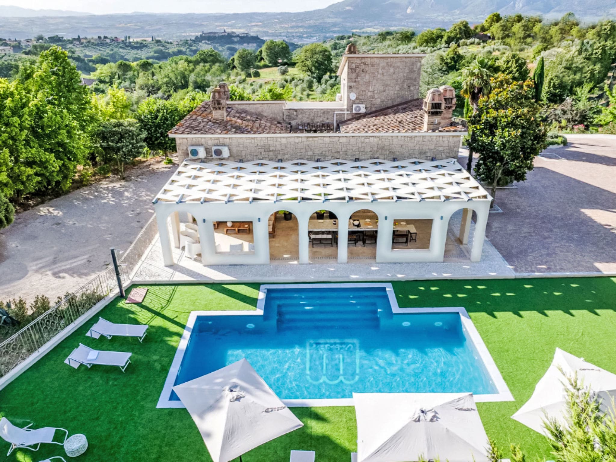 Villa Nartano Terni: Spectacular 9-Bedroom Estate with Private Pool and Billiard Room Near Cascata delle Marmore
