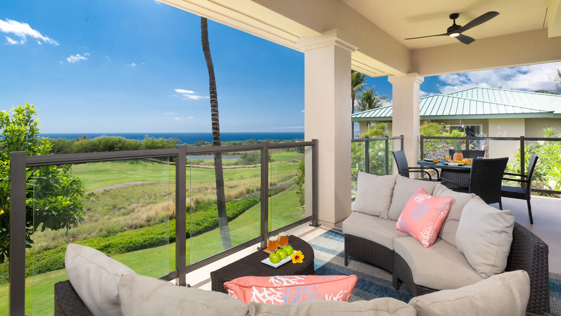 Villa Nēnē Waimea: 2-Bedroom Golf Villa Rental with Ocean and Golf Course Views, Hawaii