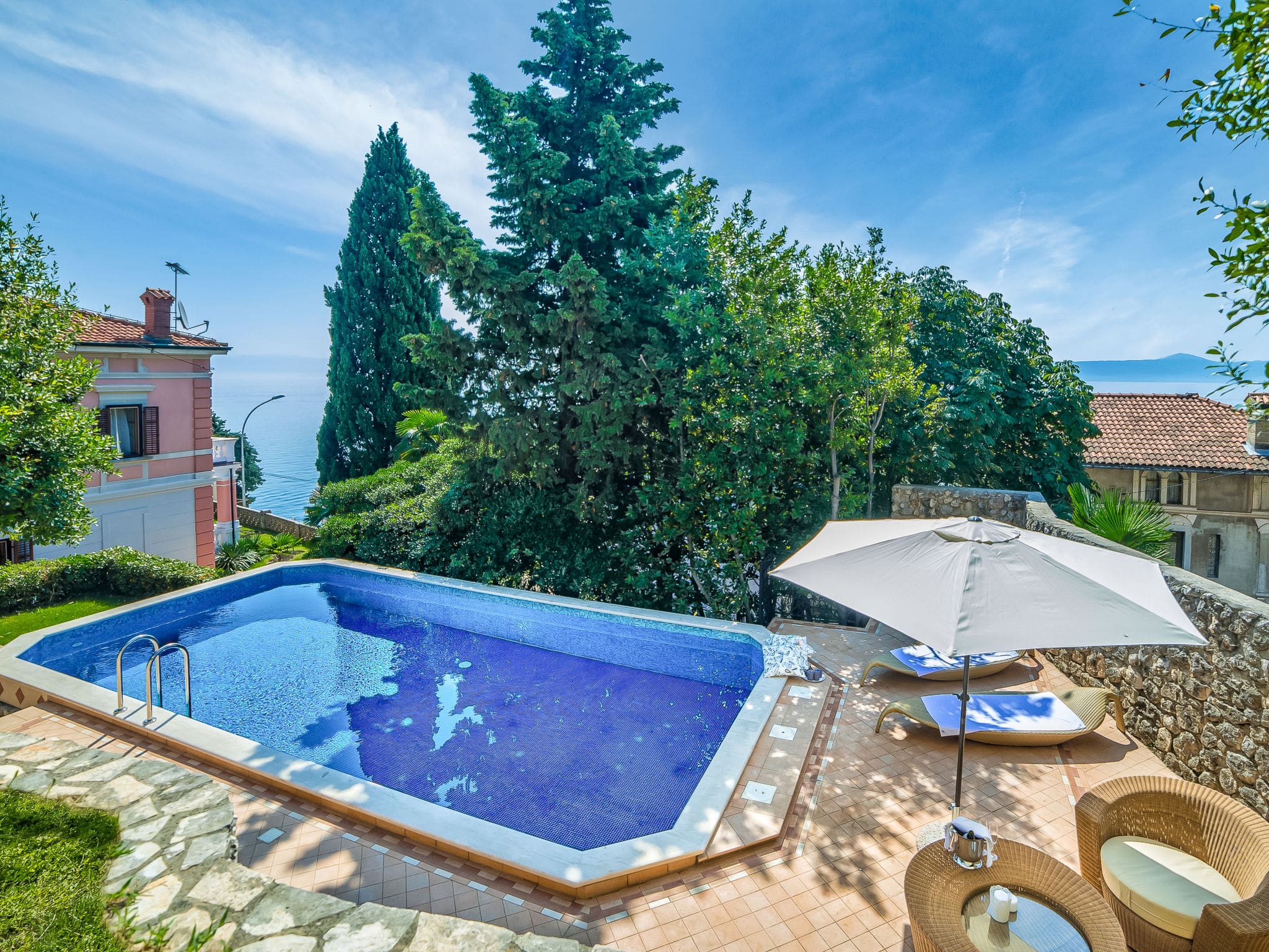 Villa Opatija Moscenicka: Historic 4-Bedroom Villa with Private Pool and Sea Views on the Istrian Coast