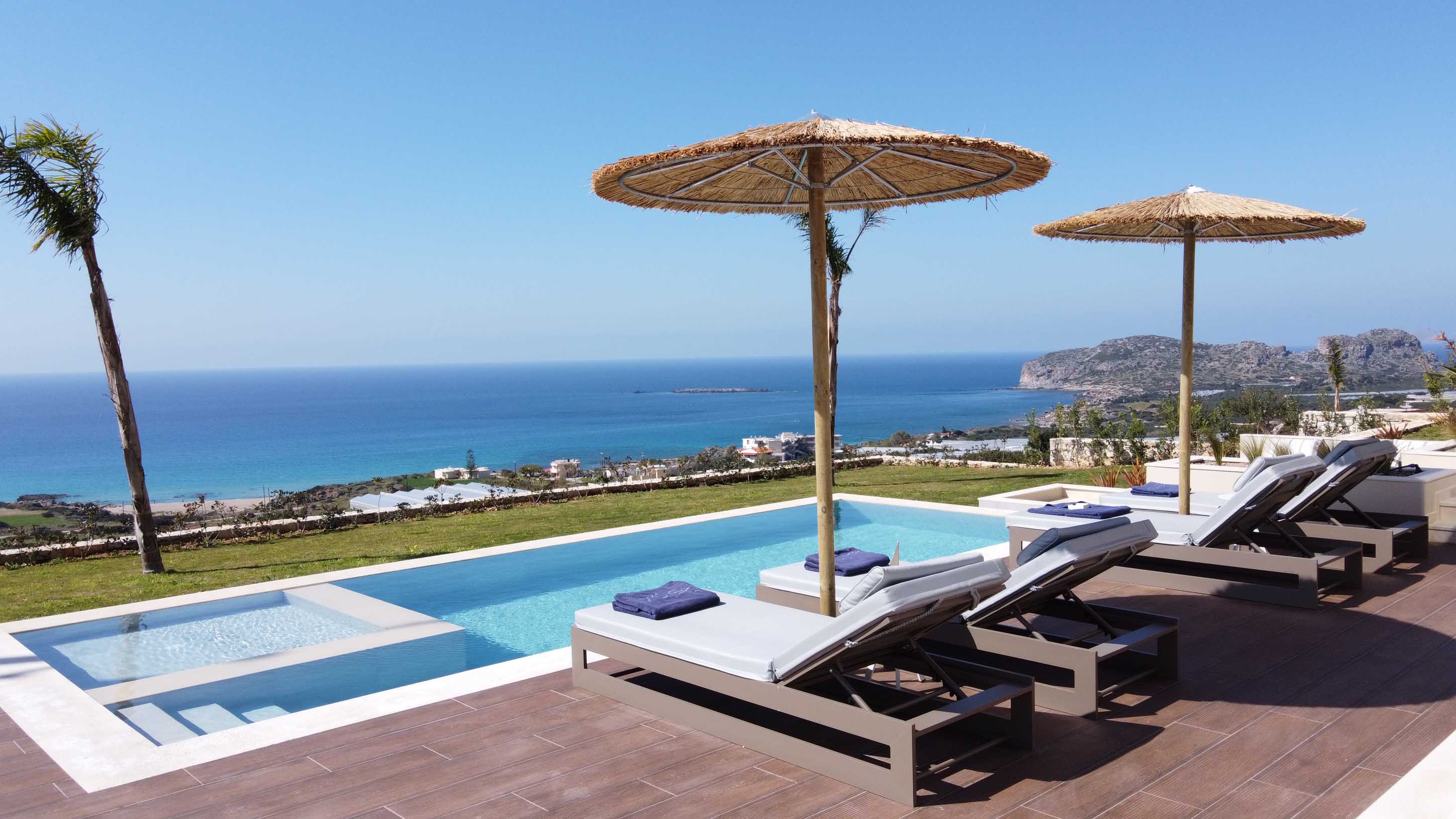 Villa Panorama Thalassa: 3-Bedroom Apartment Rental Kissamos with Sea Views and Pool
