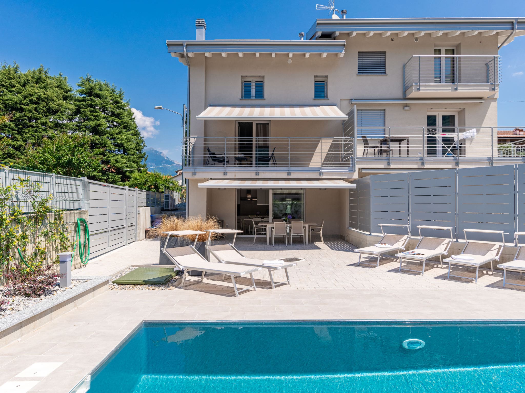 Villa Piona Colico: Modern Three-Level Villa with Private Pool and Mountain Views in Lake Como Italy