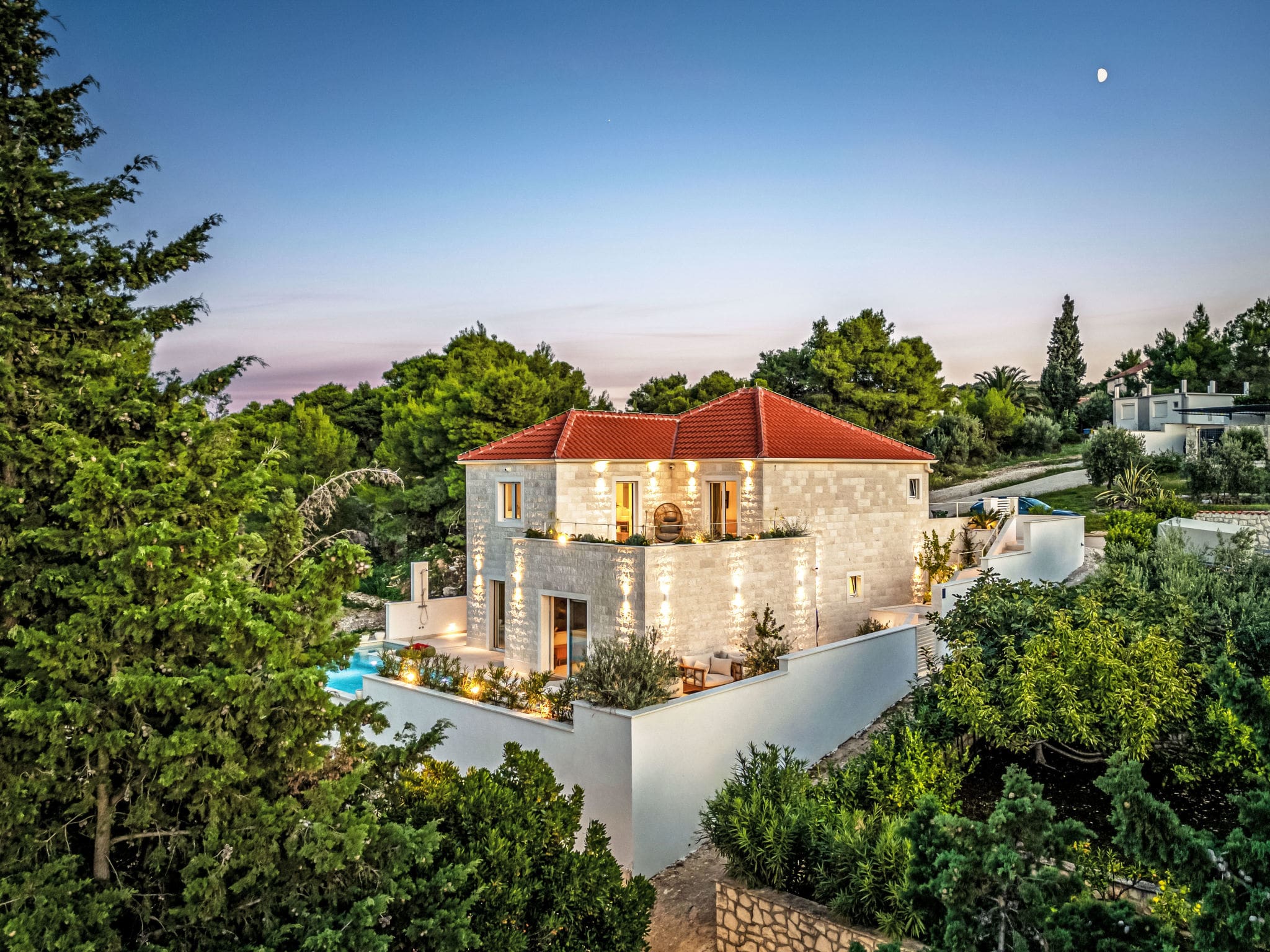 Villa Pucisca Brač: Stunning 3-Bedroom Modern Villa with Private Pool and Sea Views on Island of Brač Croatia