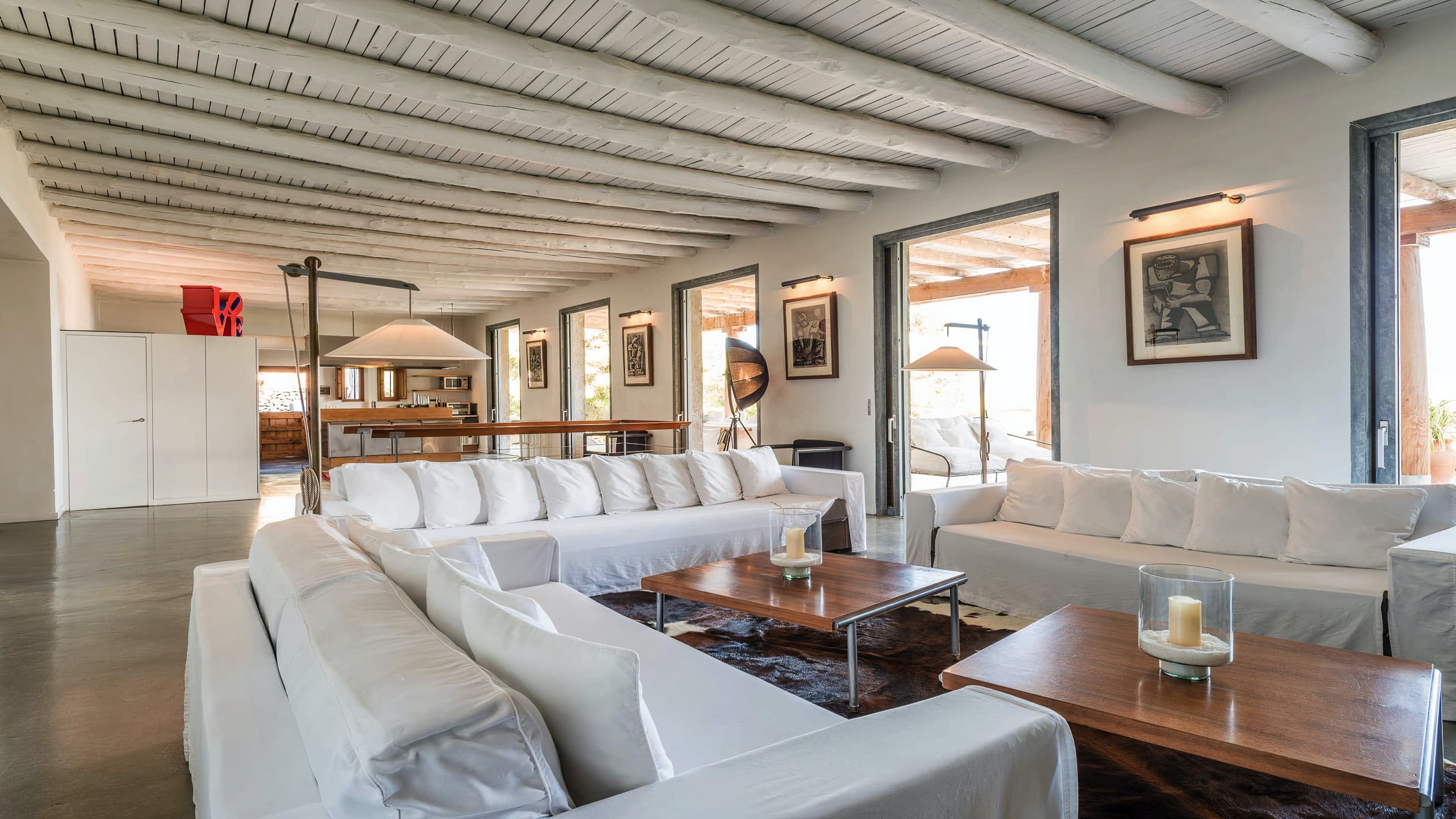 Villa Sabina Es Cubells Es Cubells: Luxury 6-Bedroom Apartment with Seaview and Pool, Es Cubells