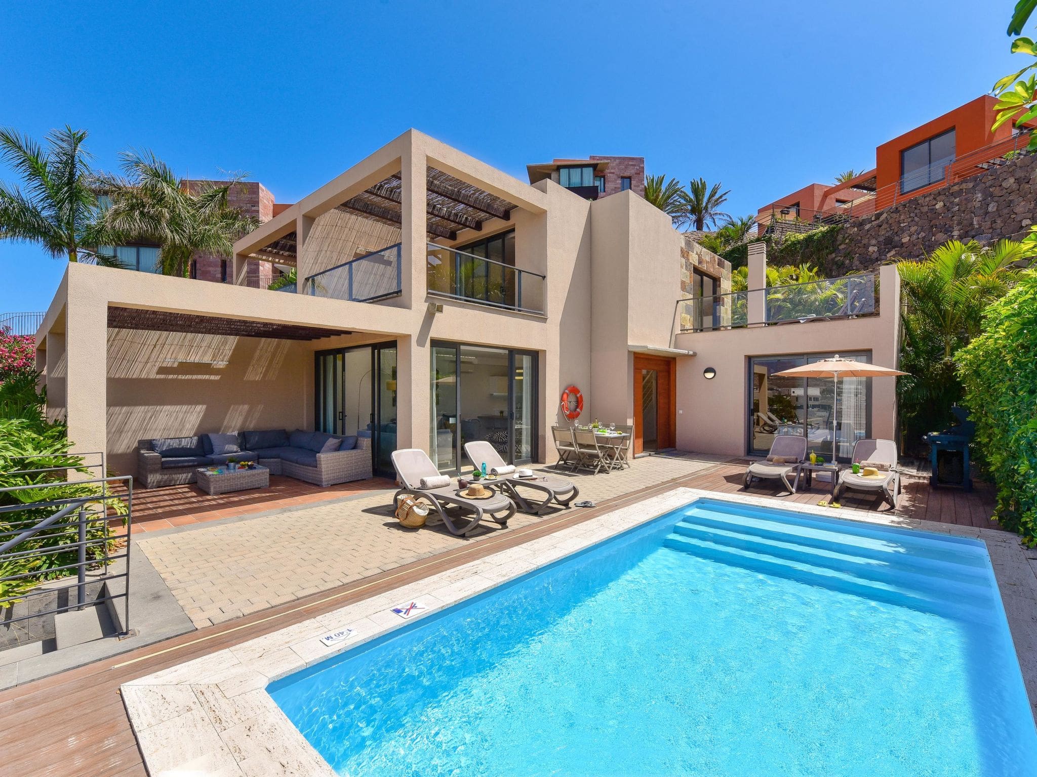 Villa Salobre Maspalomas: Modern 2-Bedroom Golf Resort Villa with Private Pool and Mountain Views in Gran Canaria