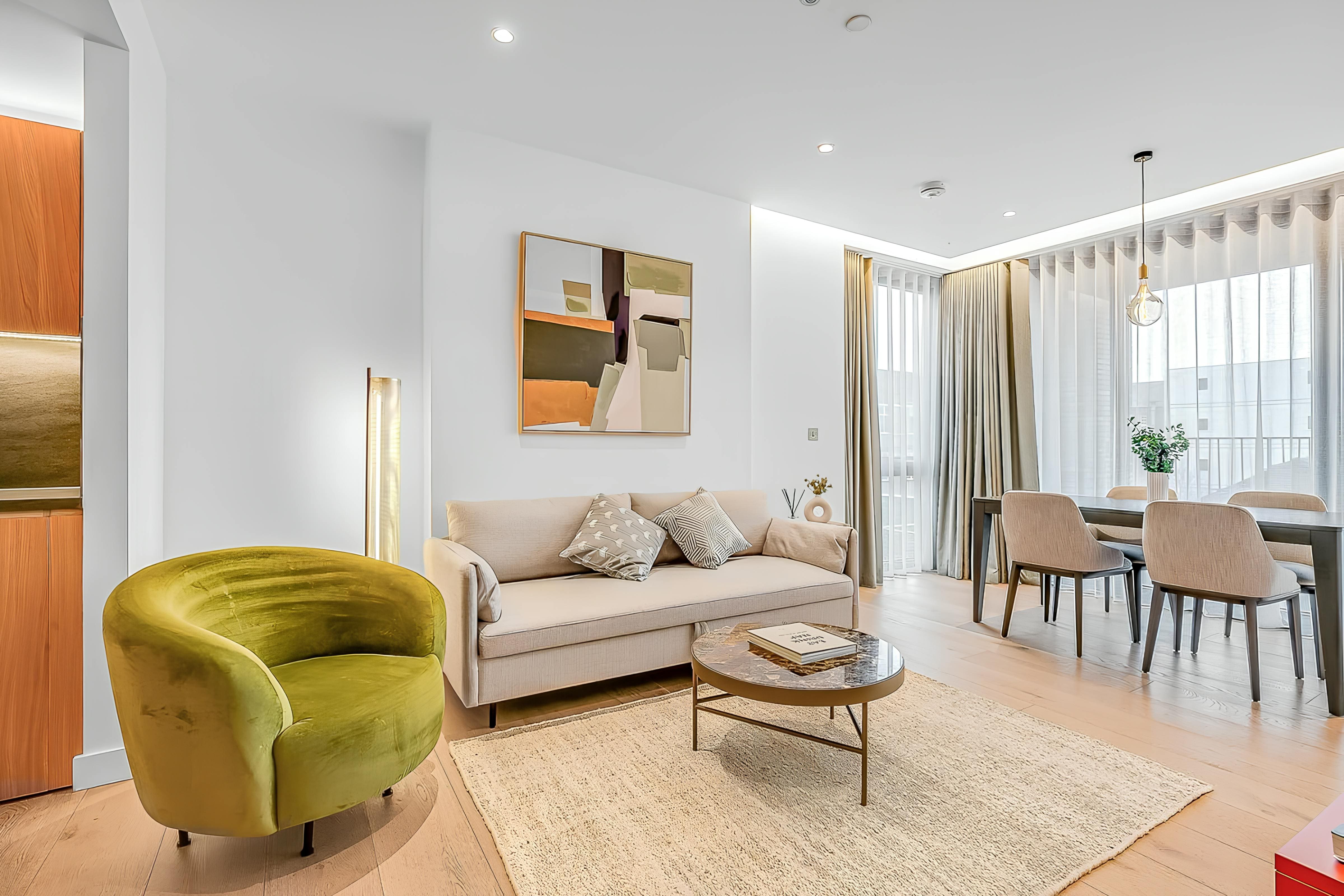 Apartment Camley Kings Cross: Stylish 2-Bedroom Apartment with Gym and Balcony, Kings Cross London
