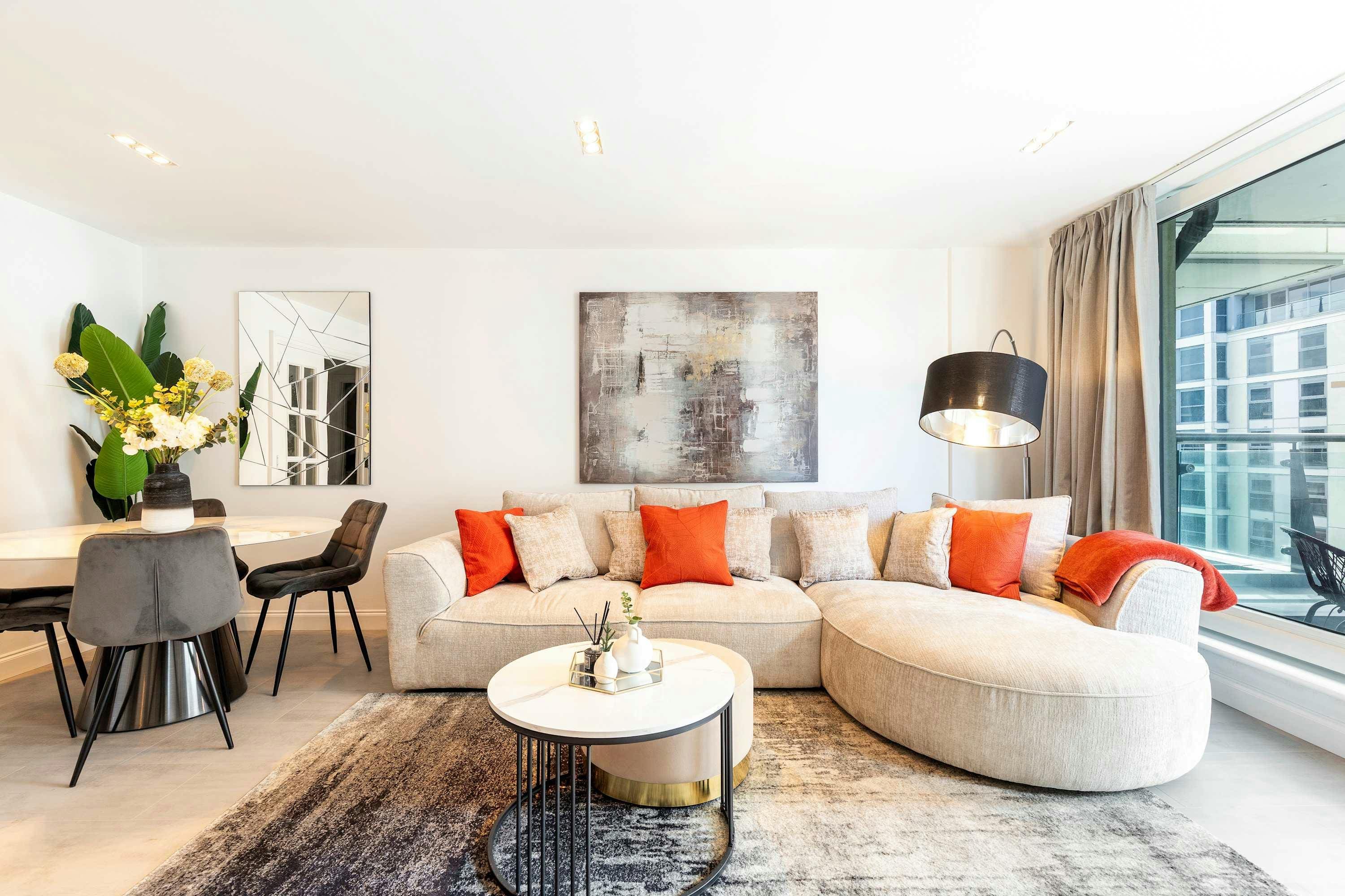 Apartment Mariner Chelsea: Stylish 2-Bedroom Apartment with Balcony and Gym Access, Chelsea Harbour