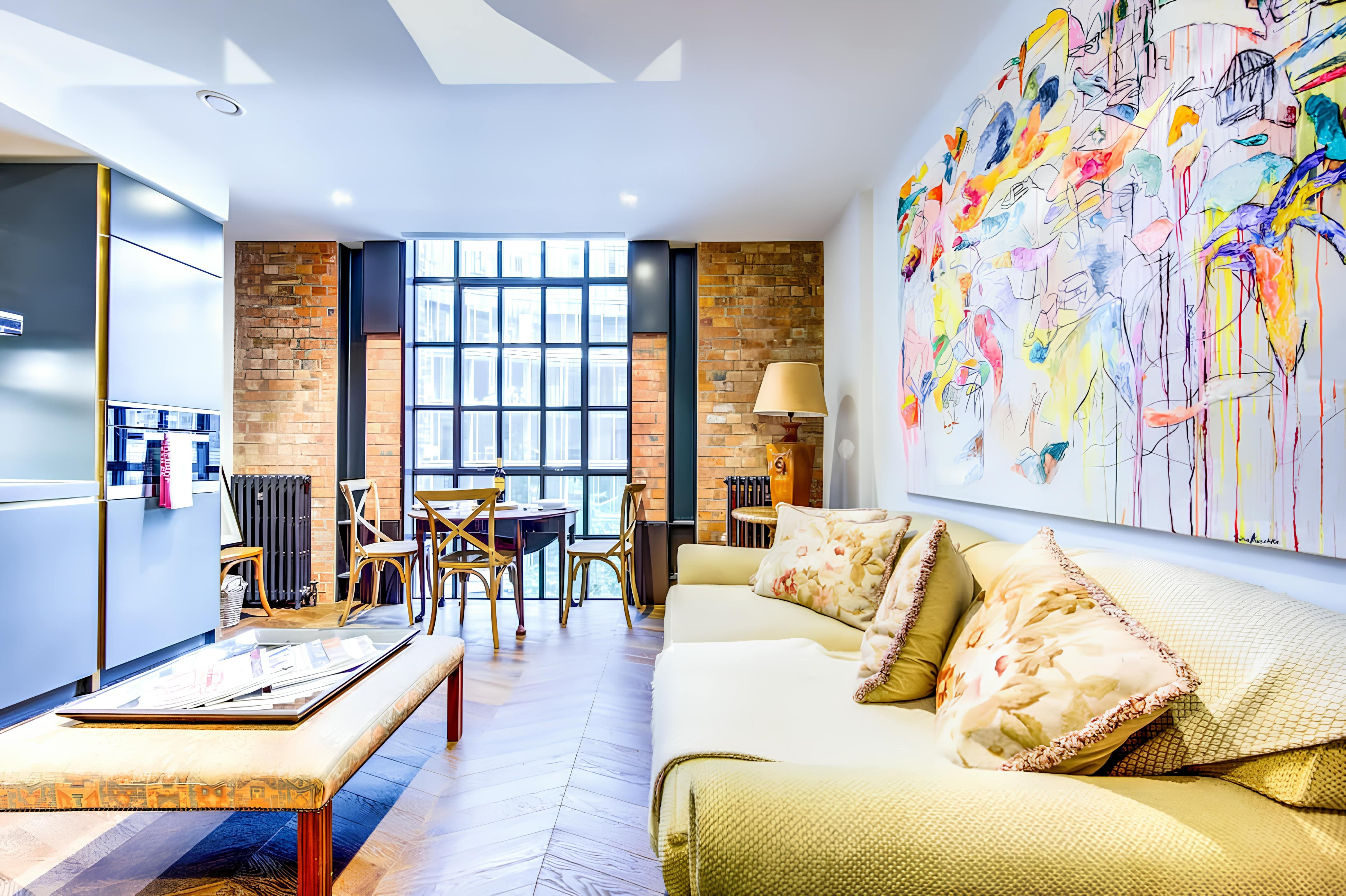 Apartment Wandle Nine Elms: Chic 1-Bedroom Apartment Rental with Rooftop Terrace in Nine Elms London