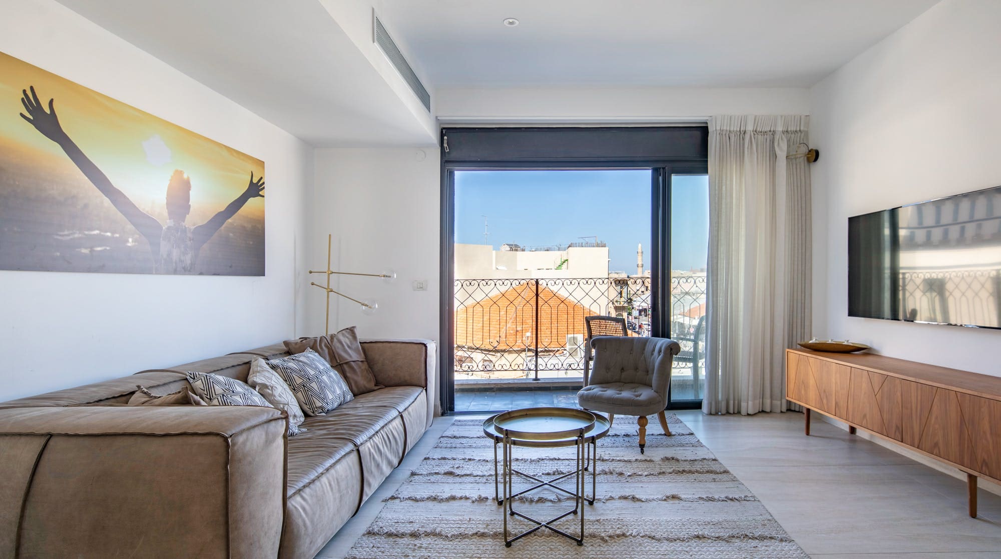 Casa Habas Jaffa: Charming 2-Bedroom Apartment with Sea View and Air-Con, Old Jaffa