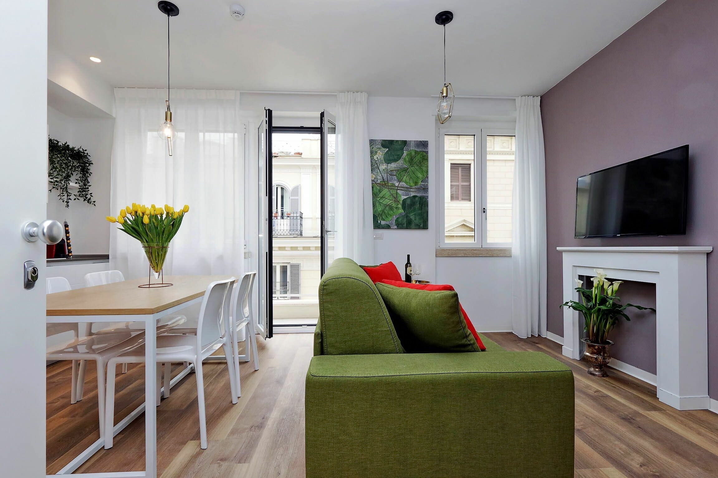 Casa Nomentana Termini: Chic 1-Bedroom Apartment with Balcony and Air-Con, Termini Rome