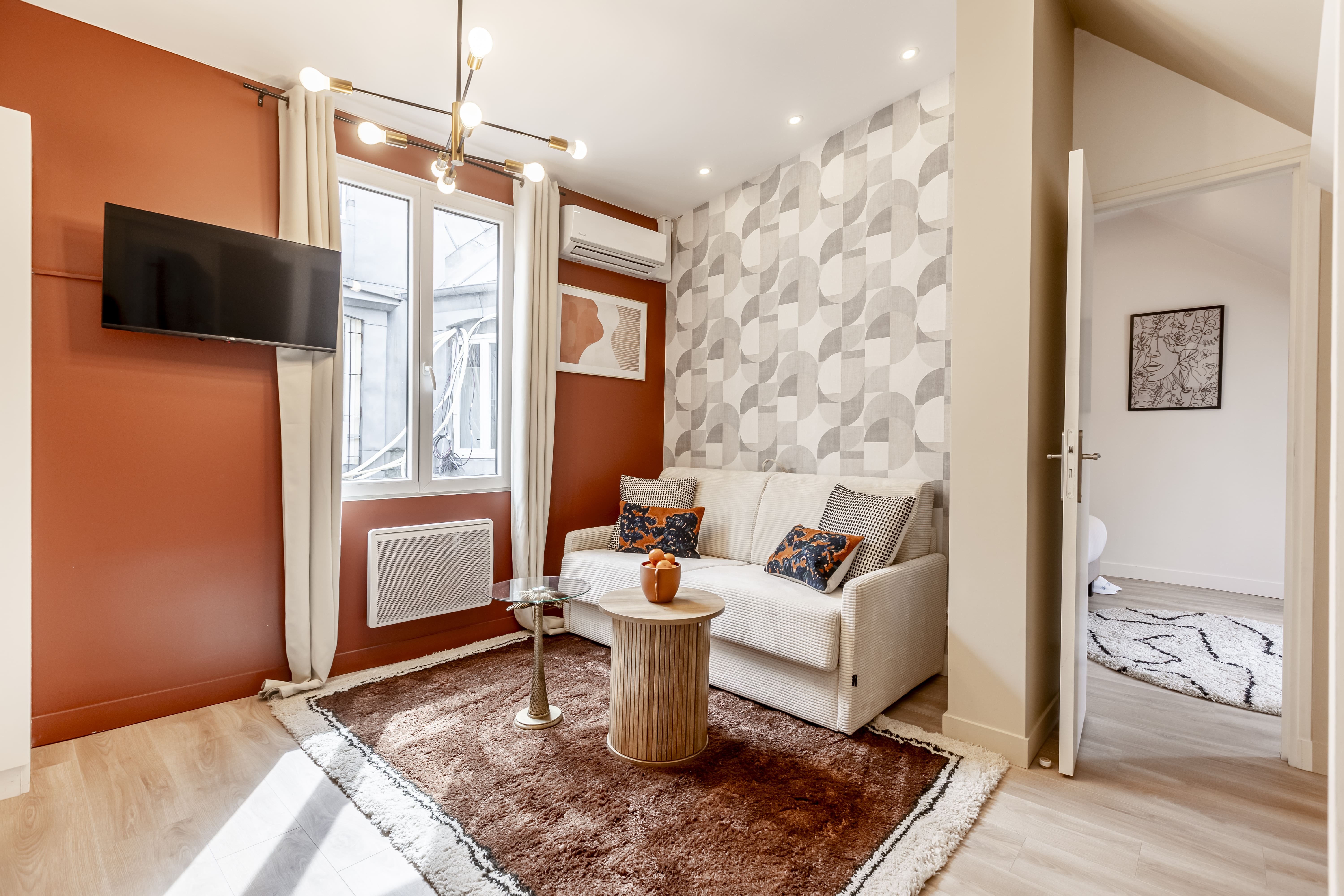 Villa Céladon Temple Le Marais: Chic 1-Bedroom Apartment Rental with Air Conditioning, Le Marais Paris