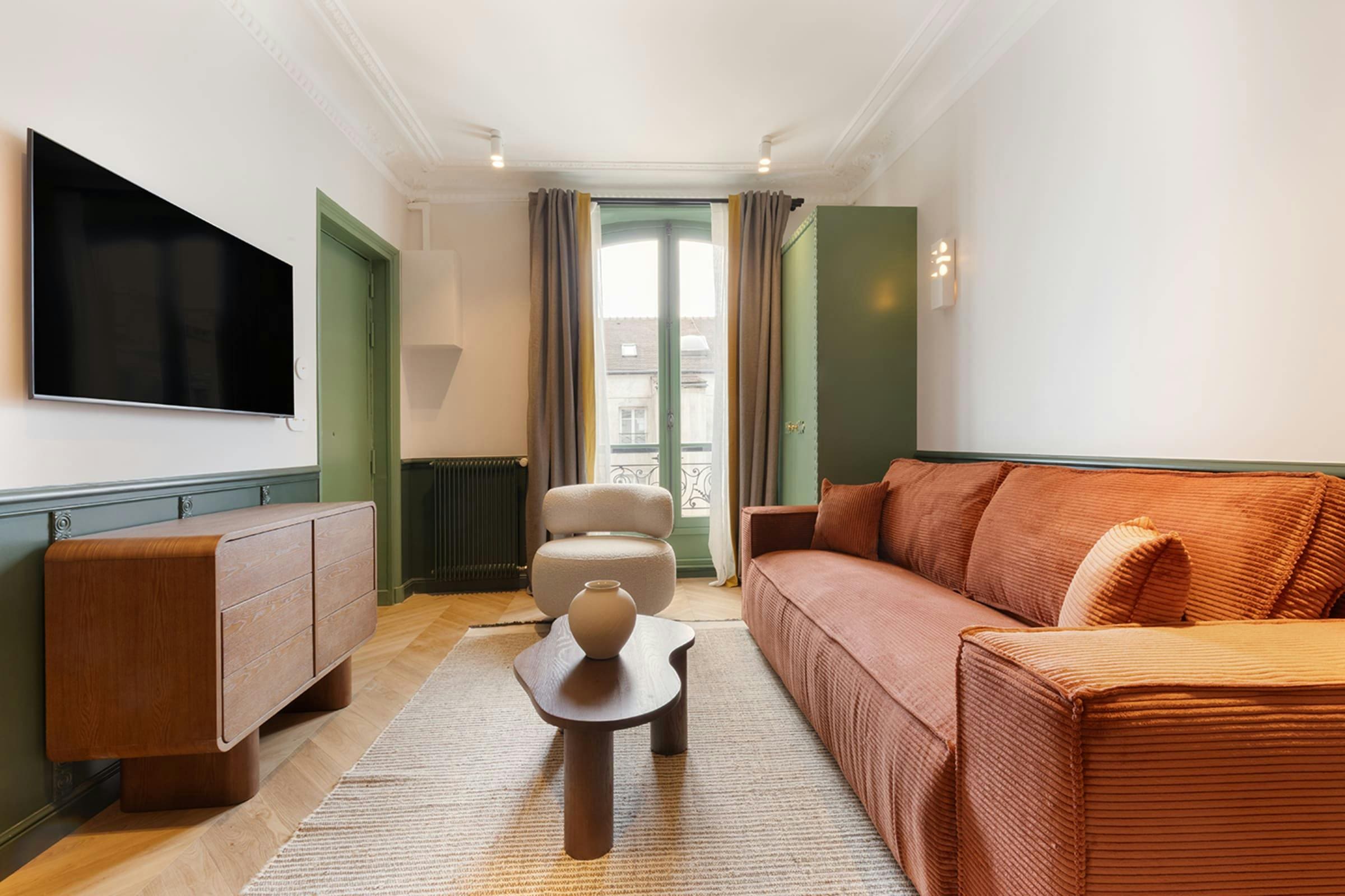 Château Étoile Paris Opéra – Madeleine – Grands Magasins: Elegant 1-Bedroom Apartment Rental with Air Conditioning in Opéra Paris