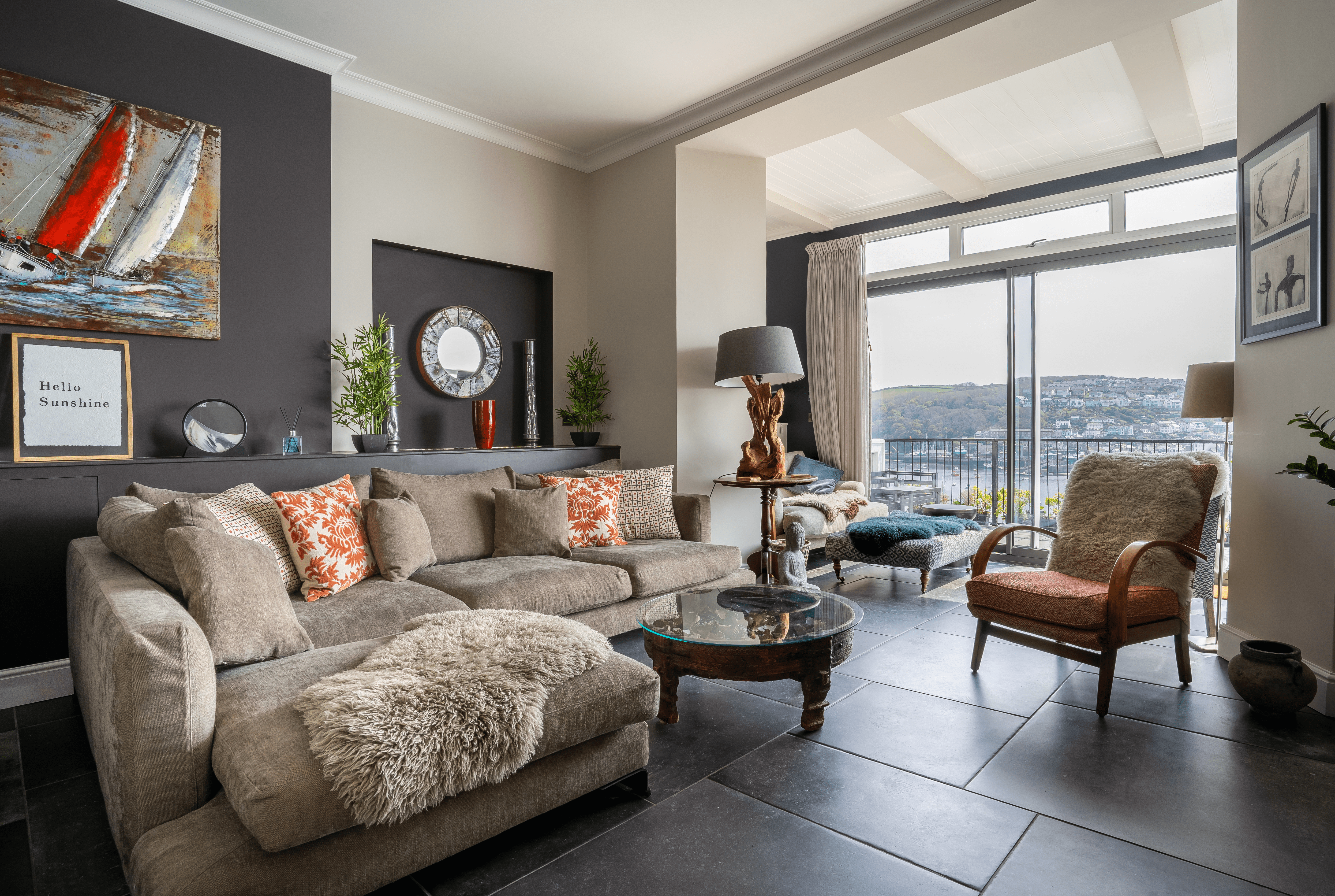 House Helm Pont Pill Fowey: Stylish 3-Bedroom Apartment with Sea Views, Apartment Rental Fowey, Cornwall