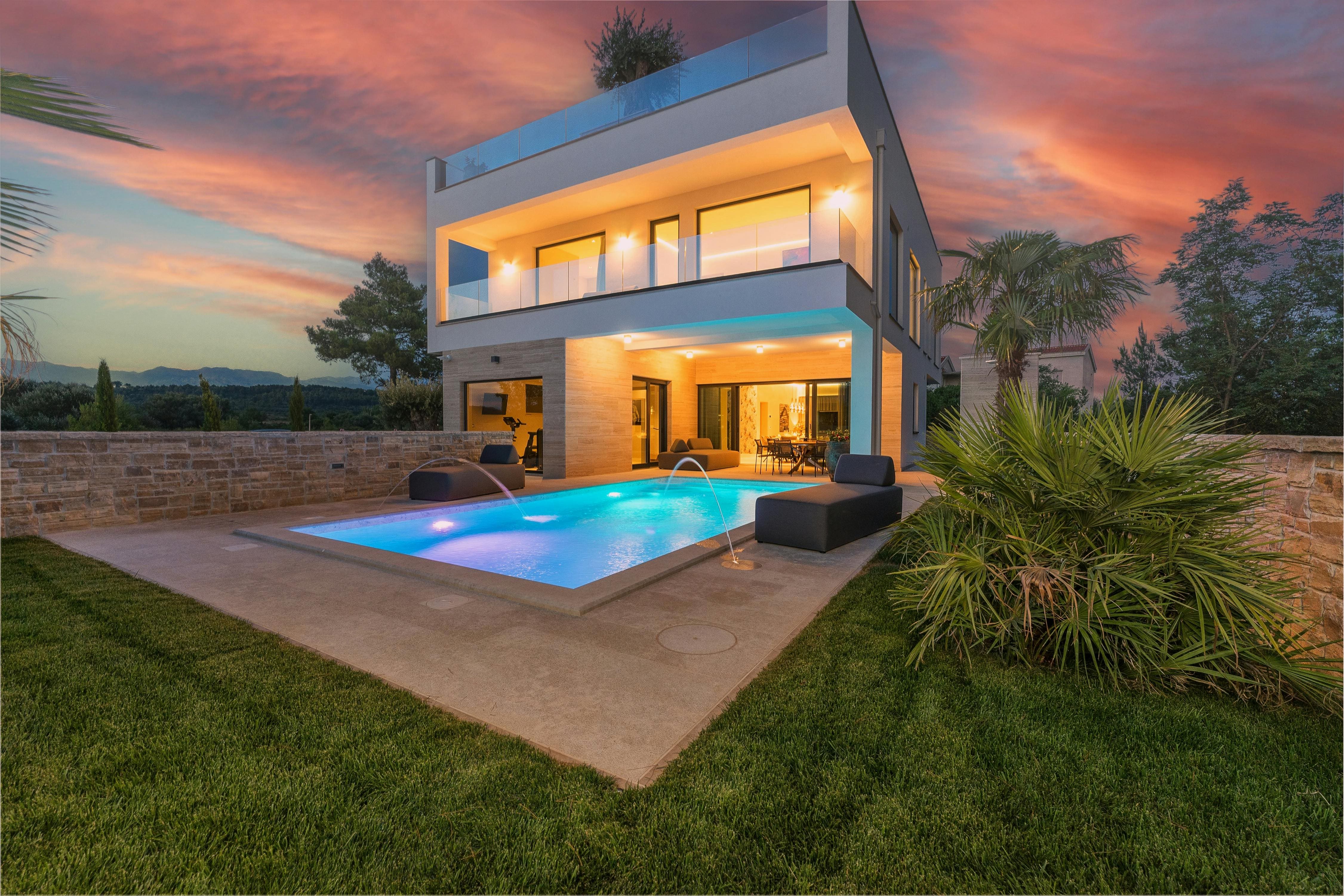 Kuća Alba Puntamika Zadar: Luxury 3-Bedroom Apartment with Seaview and Pool, Zadar