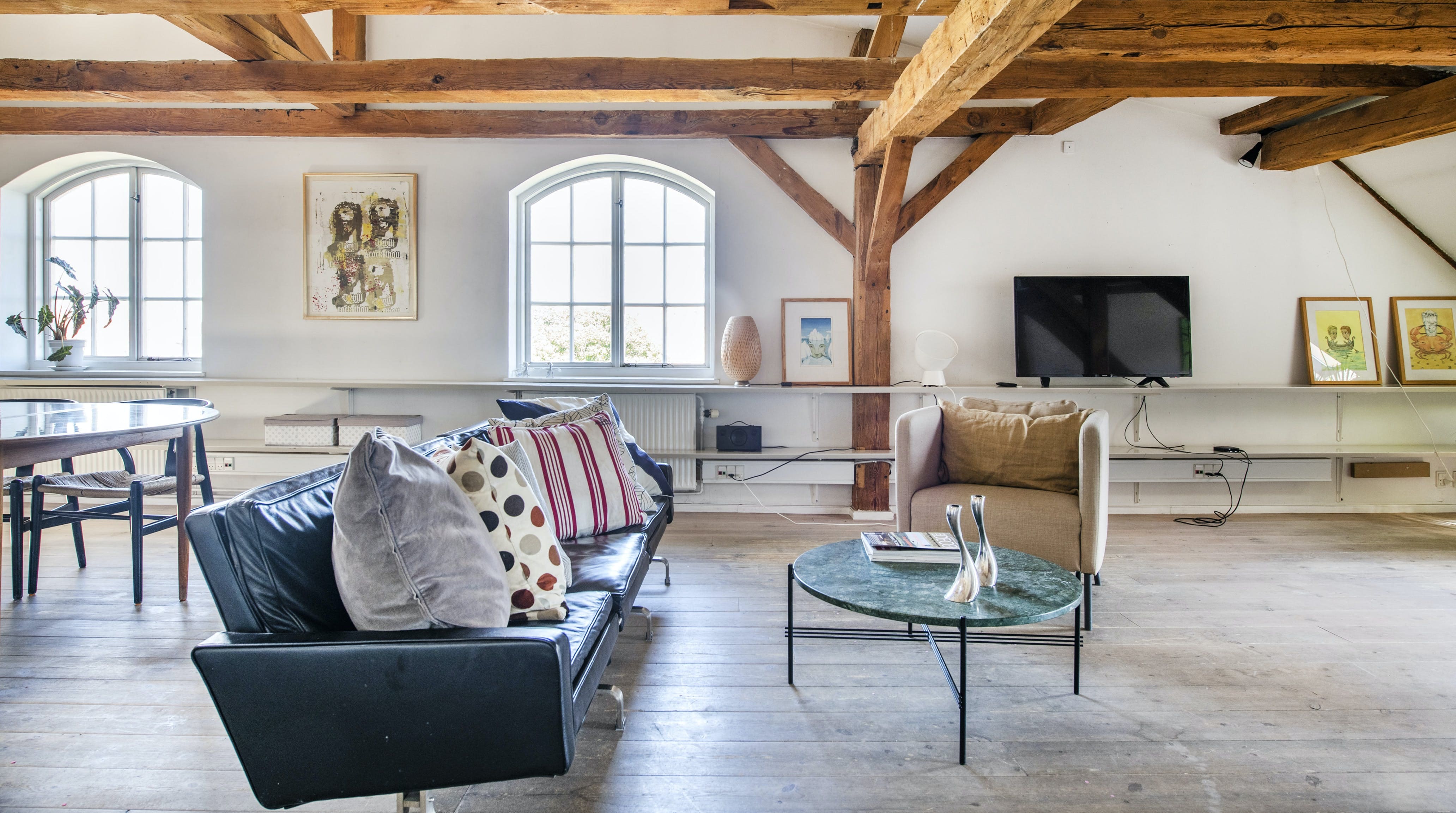 Penthouse Krøyeren Christianshavn: Charming 3-Bedroom Penthouse Rental with Seaview in Christianshavn, Copenhagen