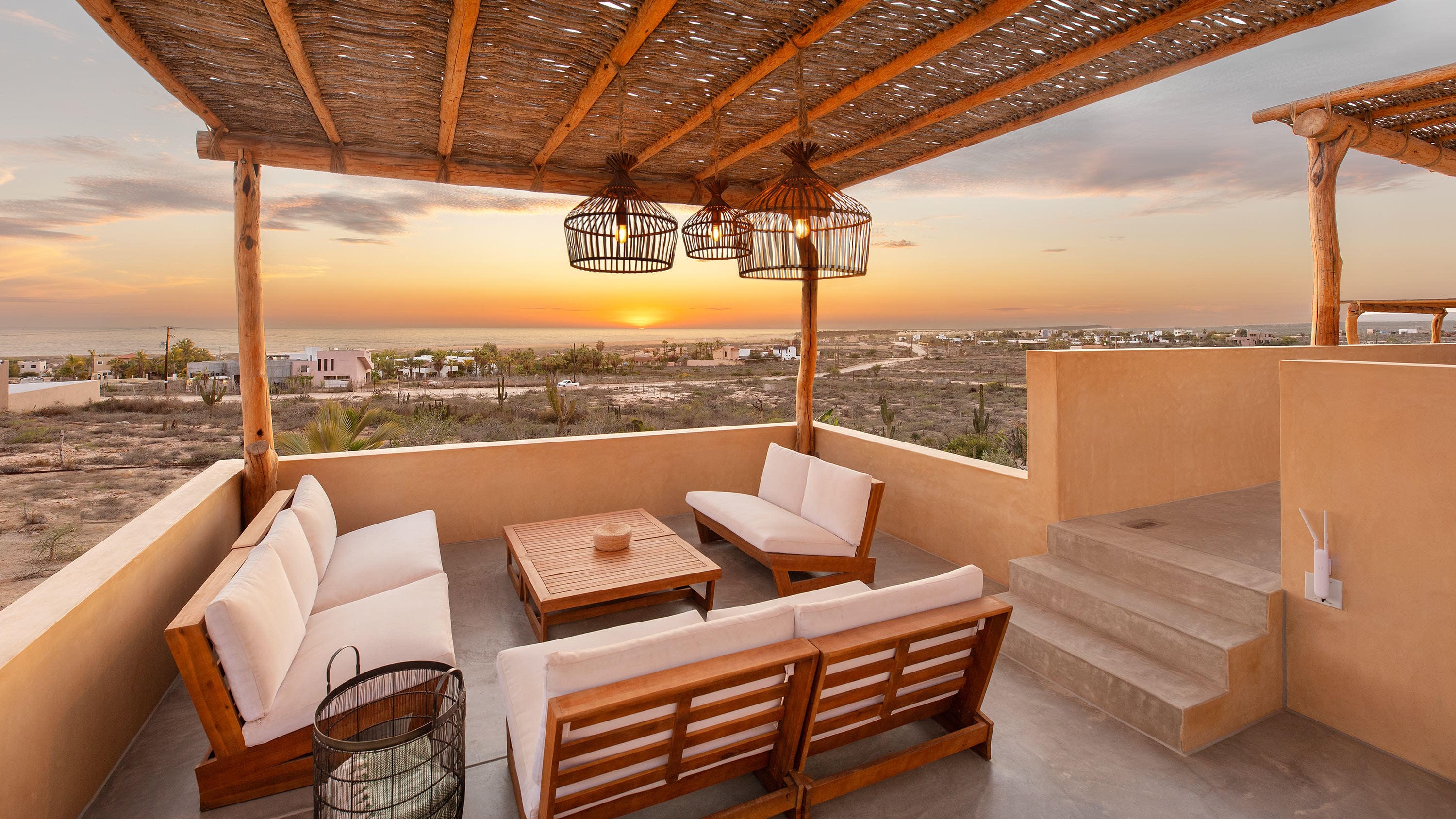 Villa Cactus El Médano: Luxury 3-Bedroom Villa with Private Pool and Sea Views, Baja California Sur